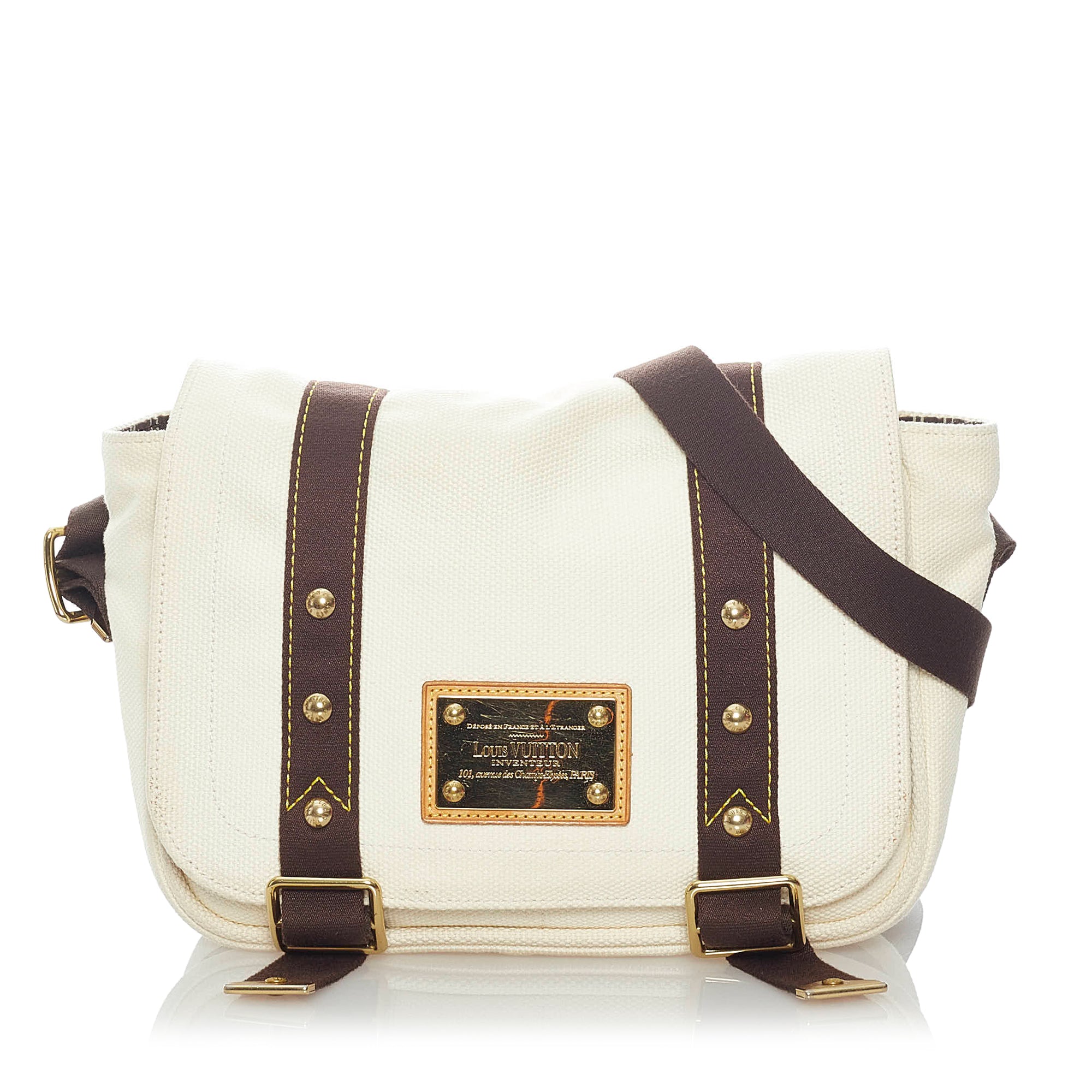 Louis Vuitton - Speedy  Bag Monogram Canvas PM White / Brown Crossbody