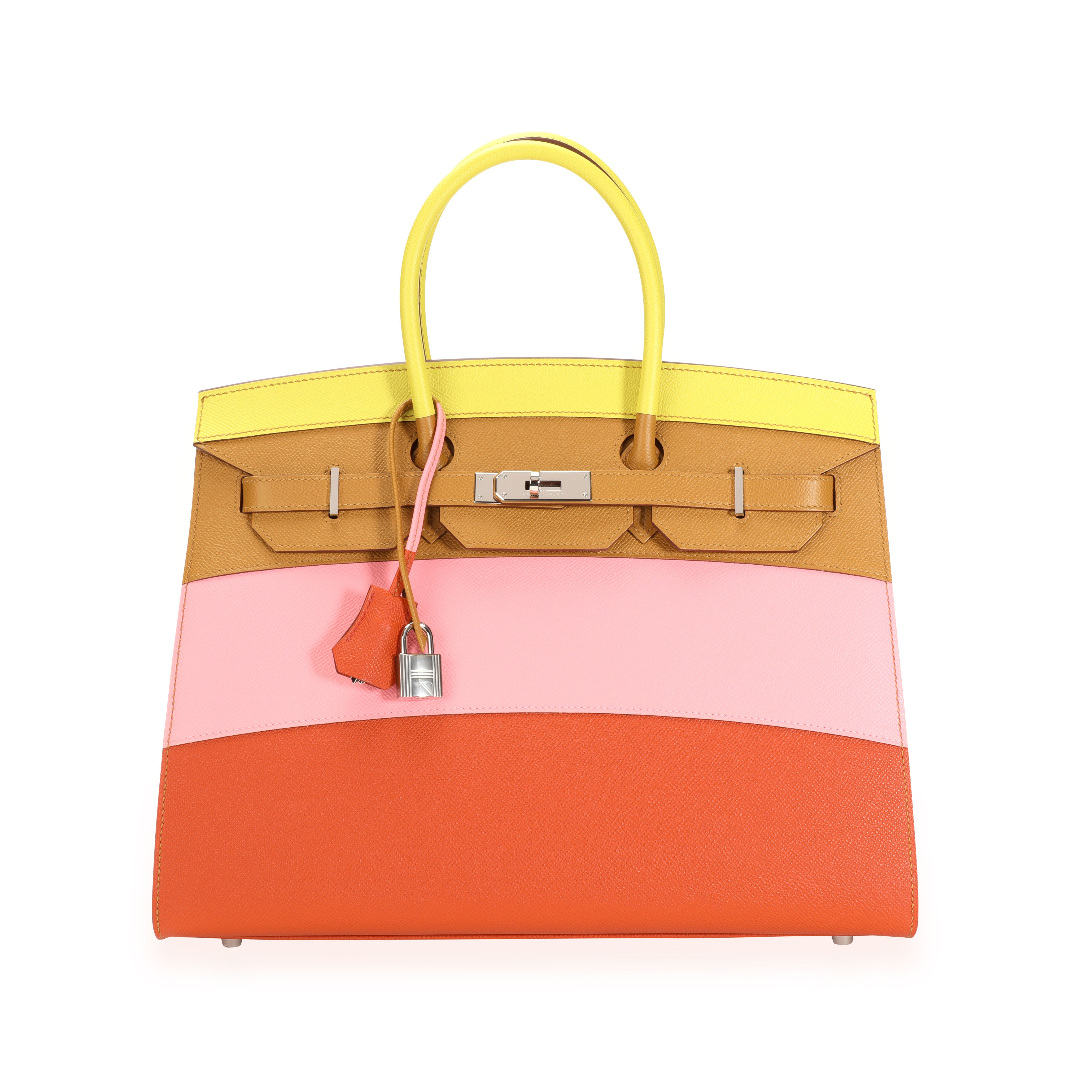 Hermès Lime, Sesame, Rose Confetti & Terre Battue Sunrise Epsom Birkin 35 - Handbag | Pre-owned & Certified | used Second Hand | Unisex