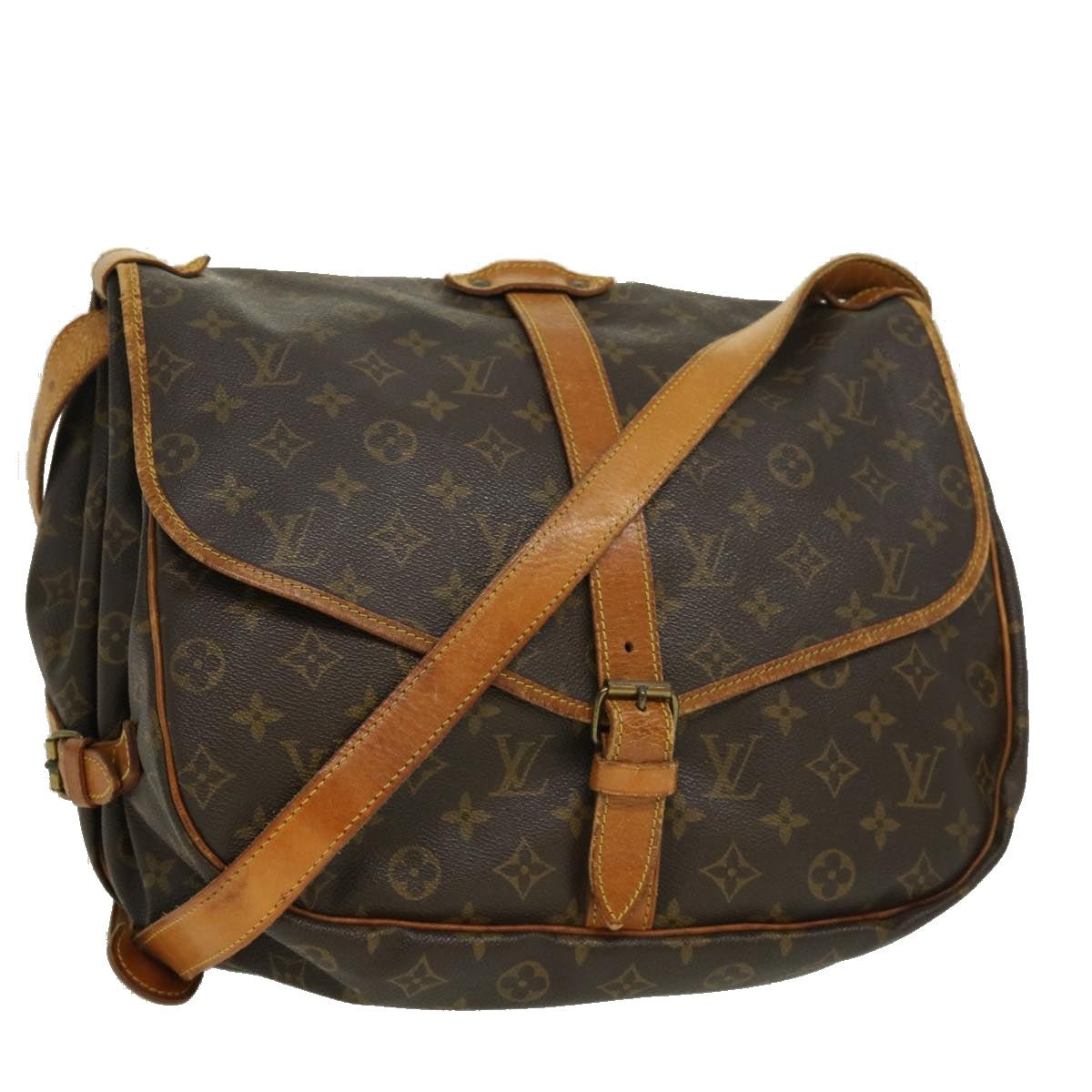 Louis Vuitton 1983 Saumur 35 Messenger Bag in Brown