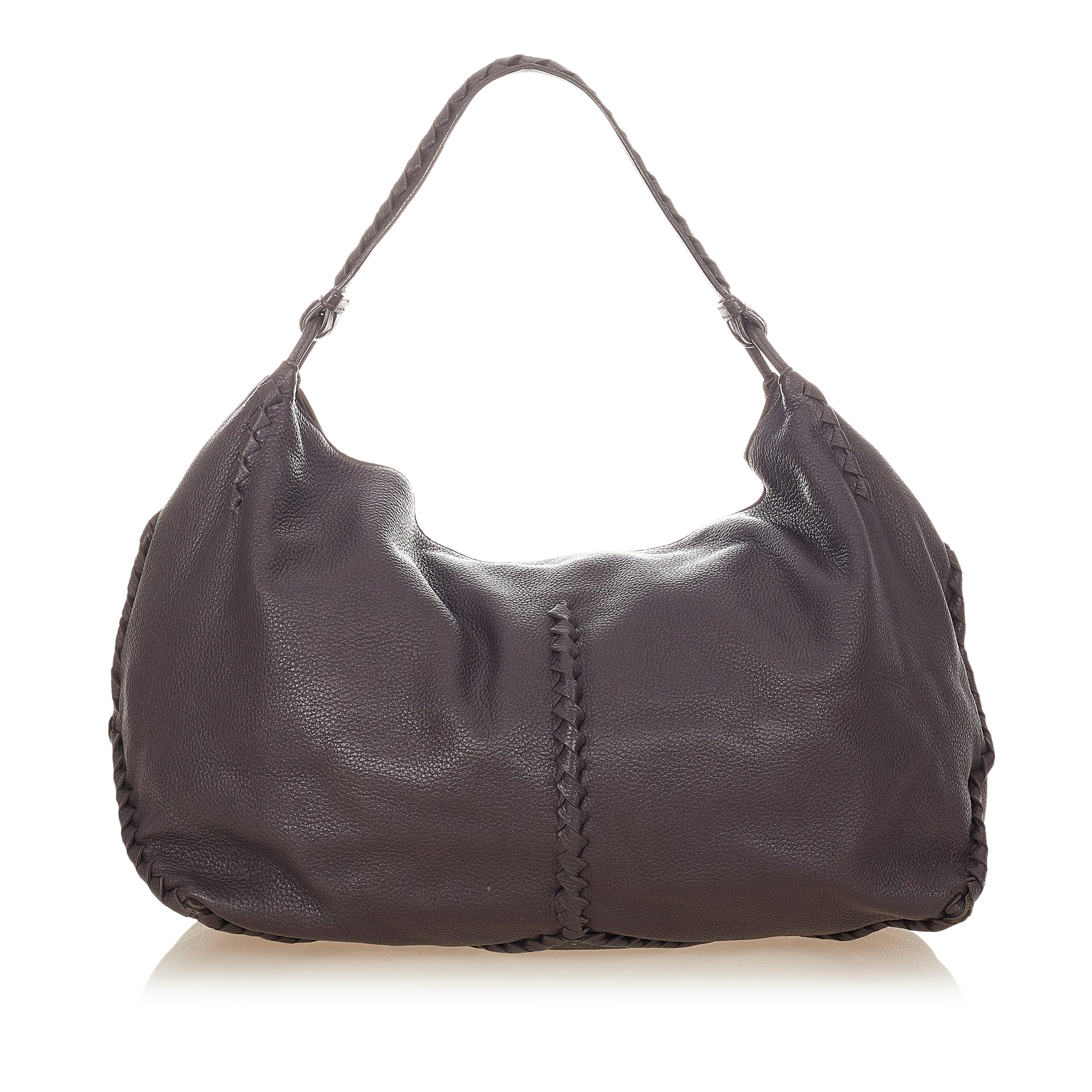 Bottega Veneta Intrecciato Woven Leather Trim Satchel Bag