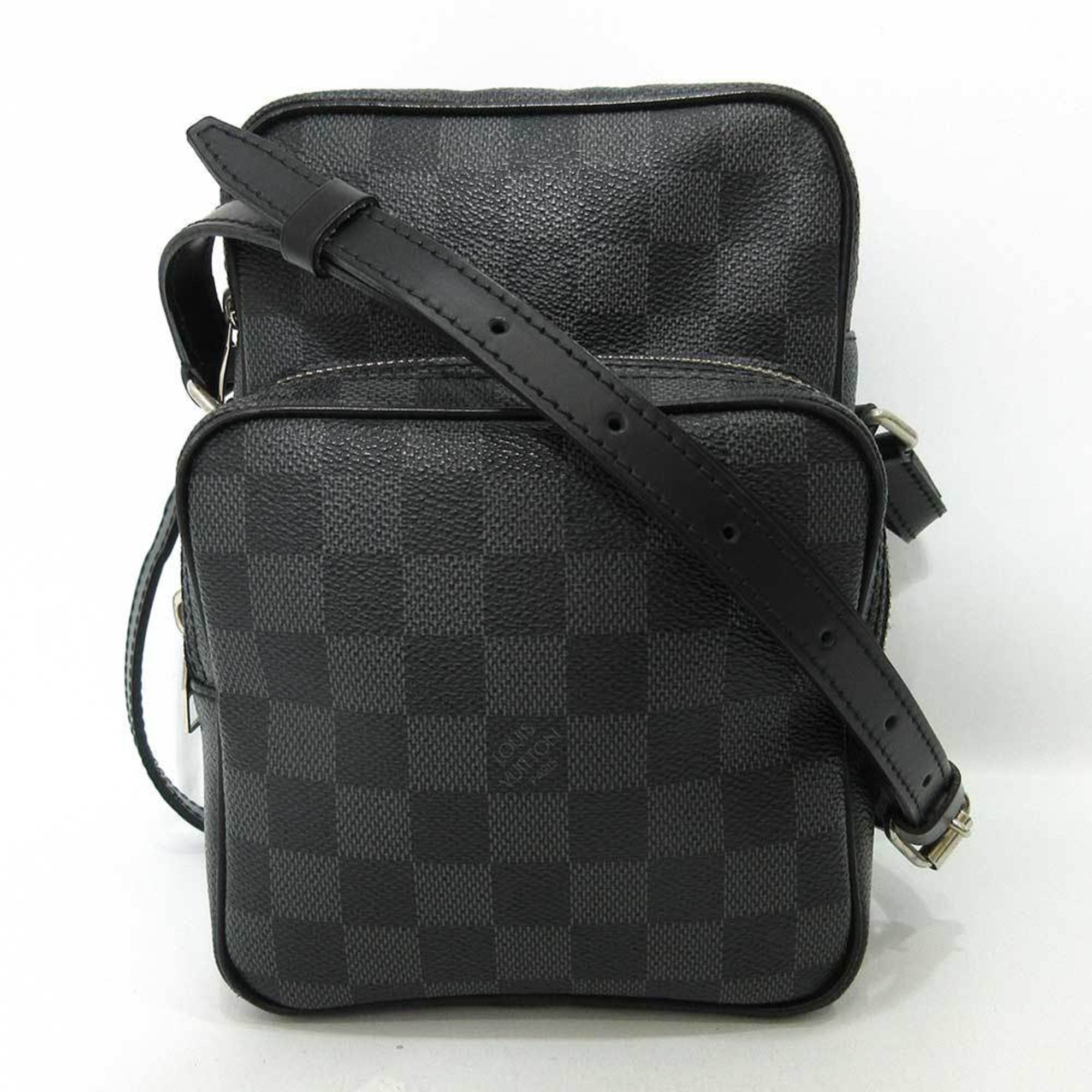 Used Auth Louis Vuitton Damier Graphite Rem N41446 Men's Shoulder Bag 