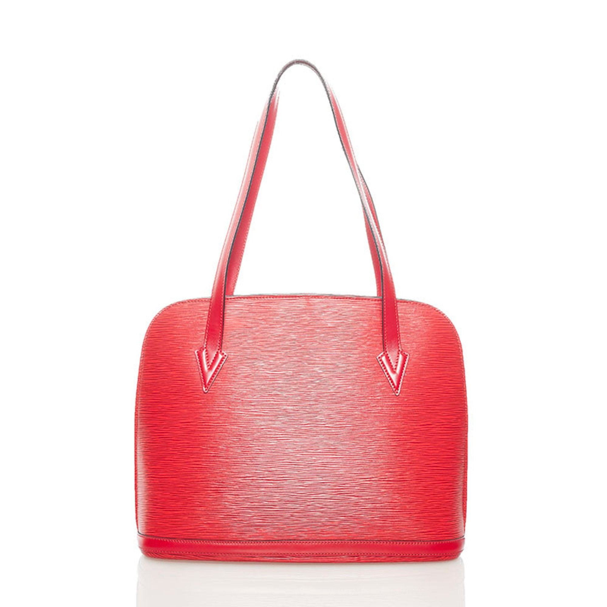 Louis Vuitton // Epi Leather Shoulder Bucket Bag // Castilian Red