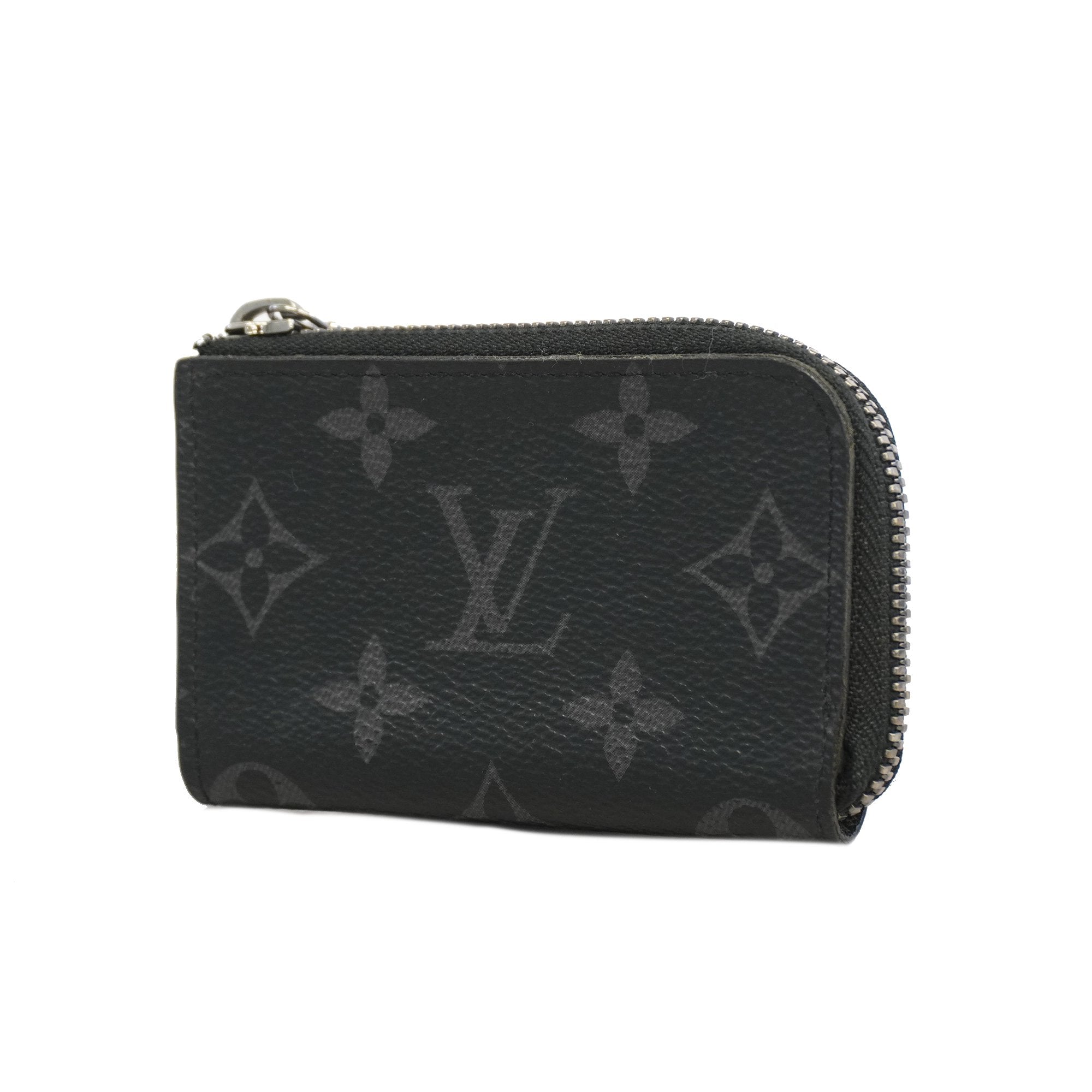 Louis Vuitton Coin Purse Monogram Eclipse Black Gray