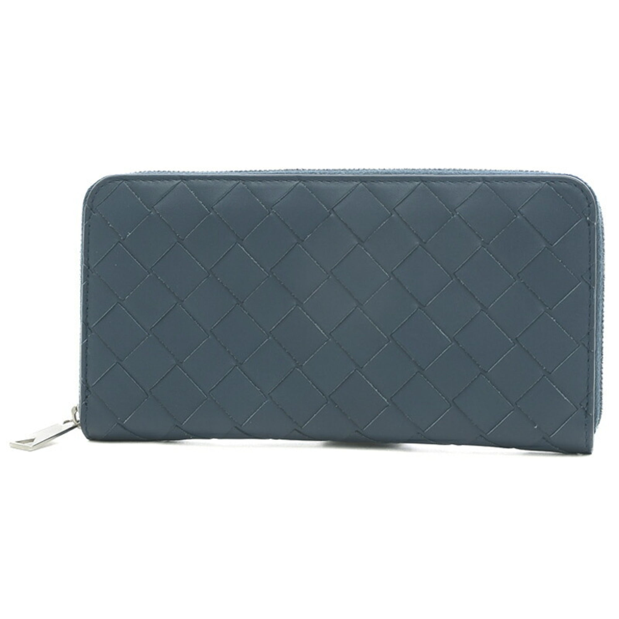 BOTTEGA VENETA Zip Around Wallet Long Calf Deep Blue 593217