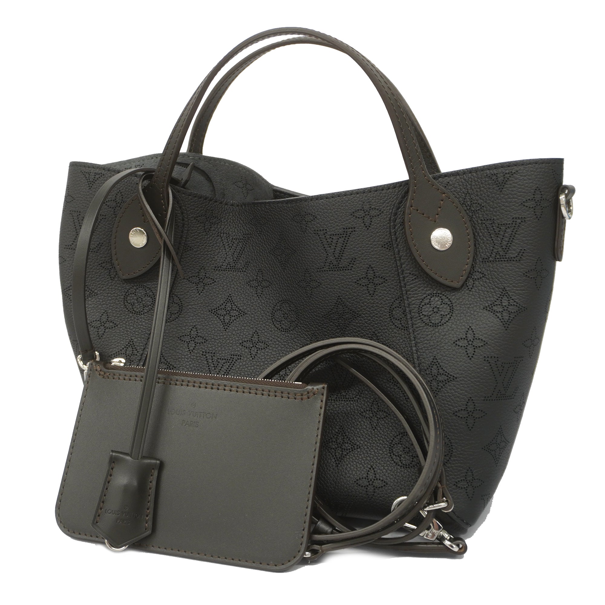 M54350 Louis Vuitton Mahina Leather Hina PM-Black