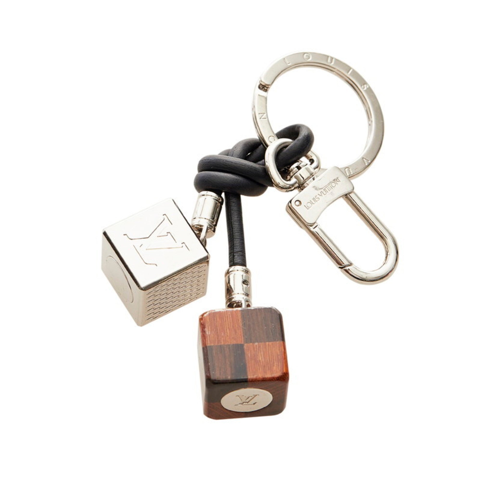 LOUIS VUITTON key ring M67918 Damier Key Ring metal Silver unisex Used –