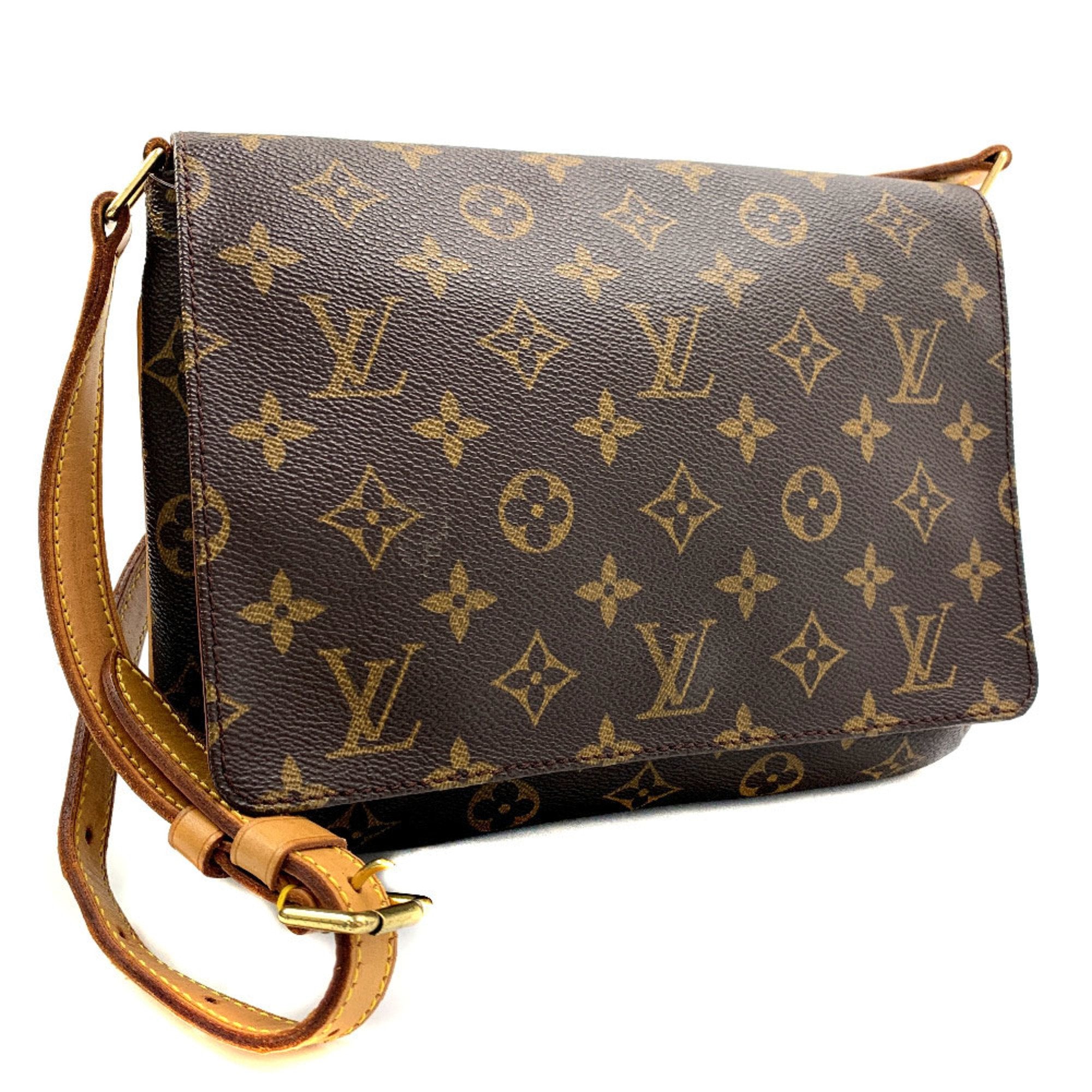 Louis Vuitton Musette Tango Brown Canvas Shoulder Bag (Pre-Owned)