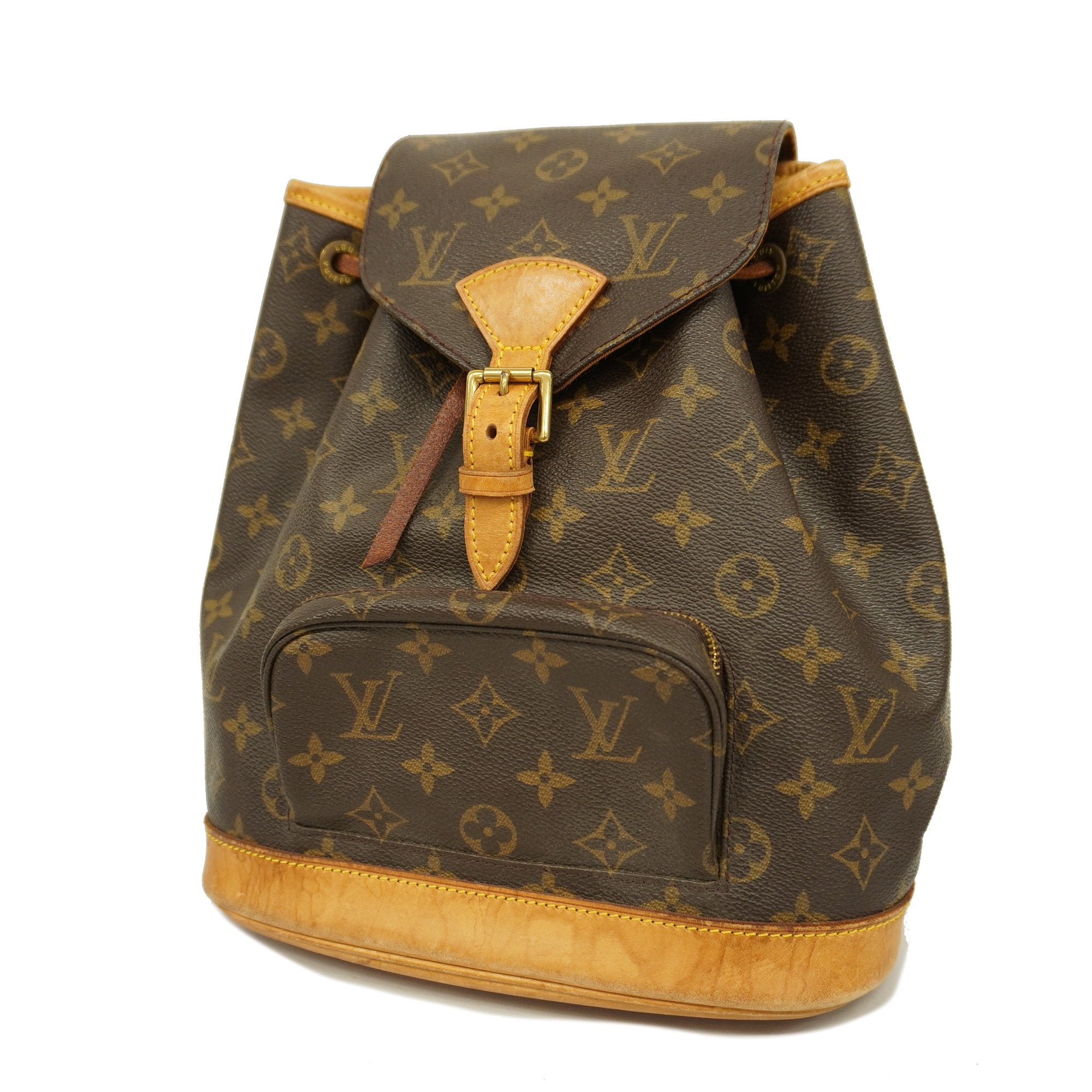 Authenticated Used Louis Vuitton Monogram Montsouris MM M51136 Bag Rucksack  Ladies 