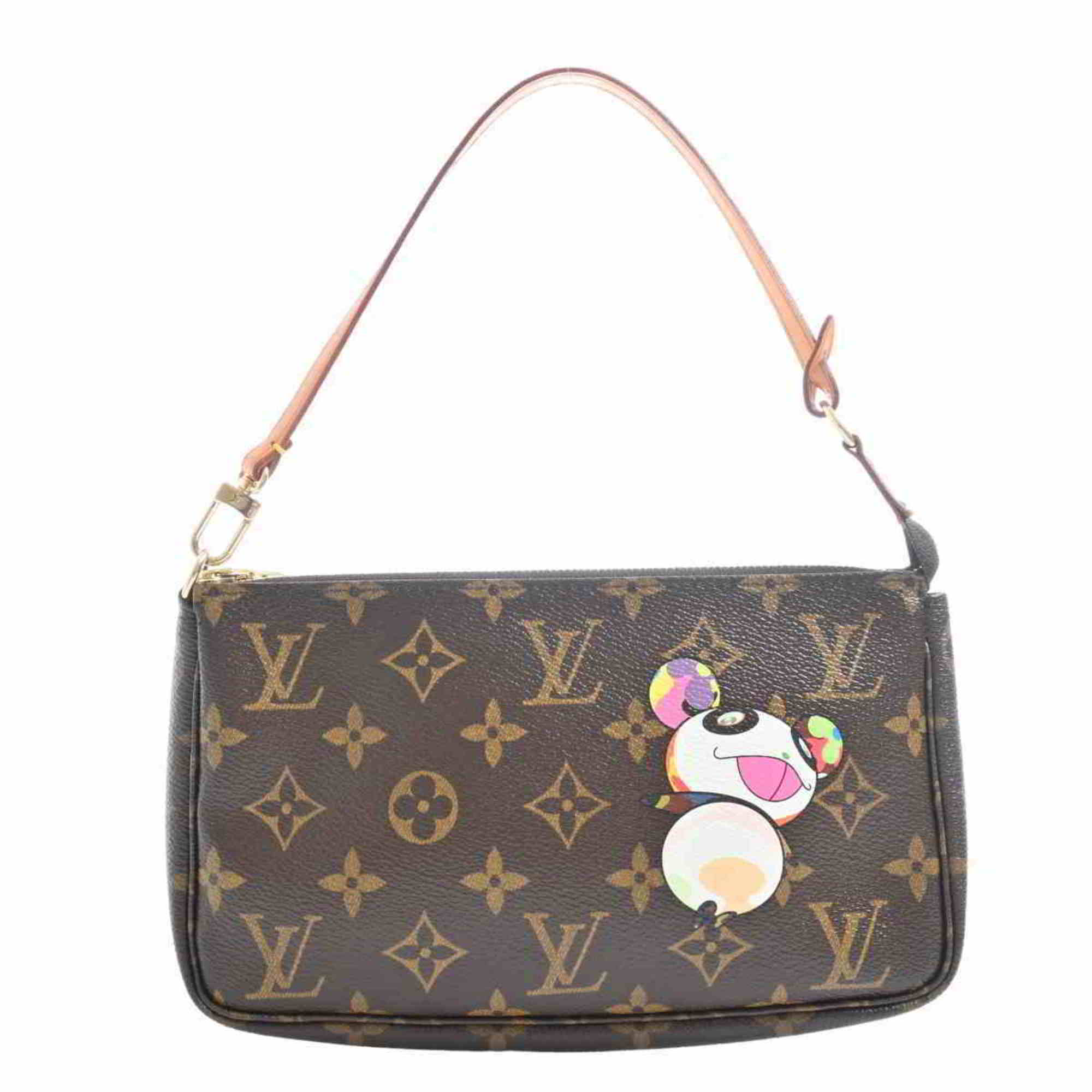 LOUIS VUITTON Takashi Murakami Panda Bifold Wallet Monogram Brown from  Japan 