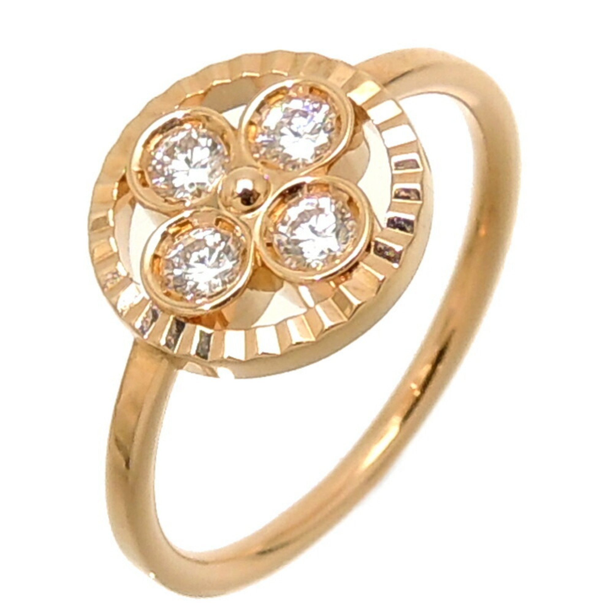 Louis Vuitton Blossom Ring, Pink Gold and Diamonds. Size 48