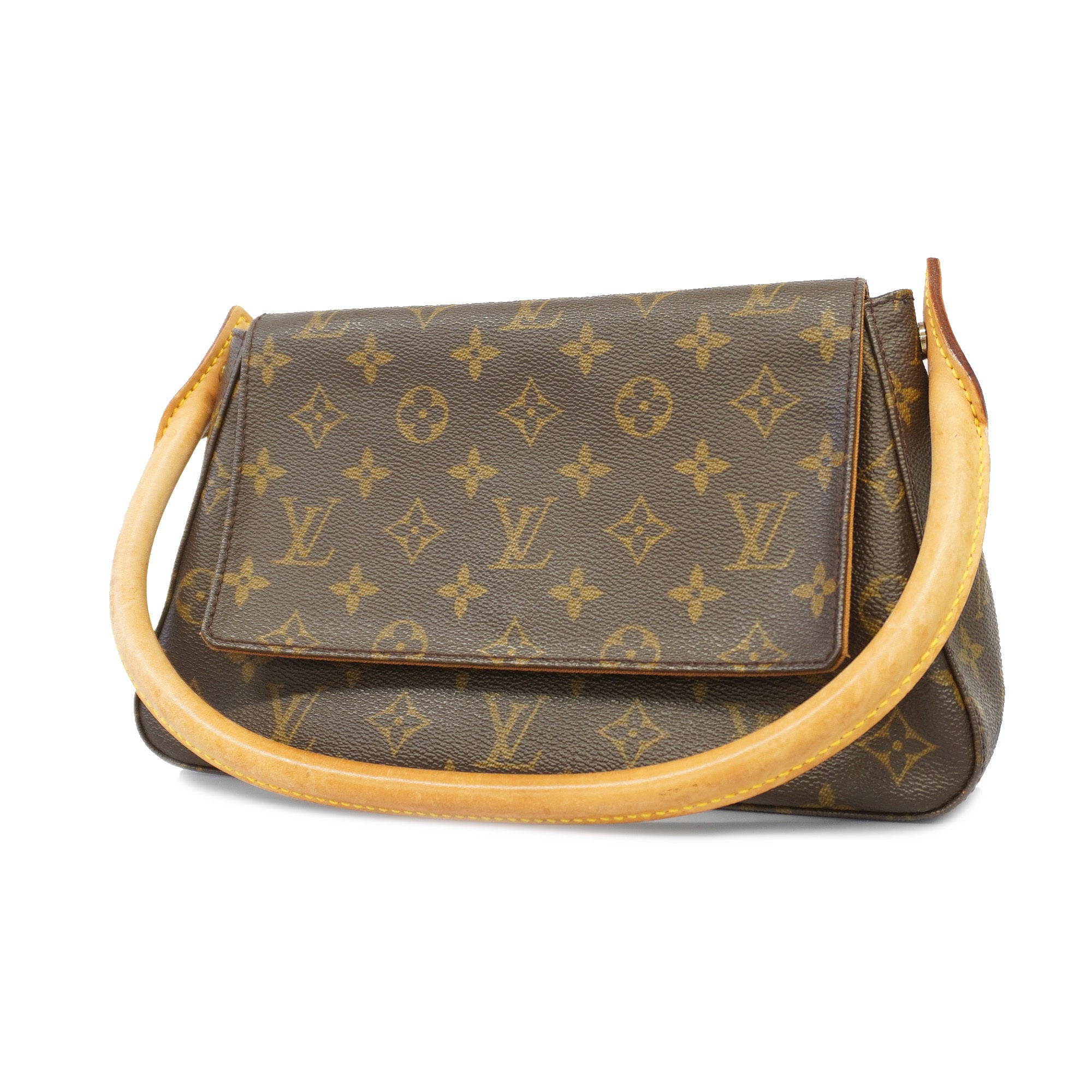 Louis-Vuitton-Monogram-Mini-Looping-Shoulder-Bag-Hand-Bag-M51147