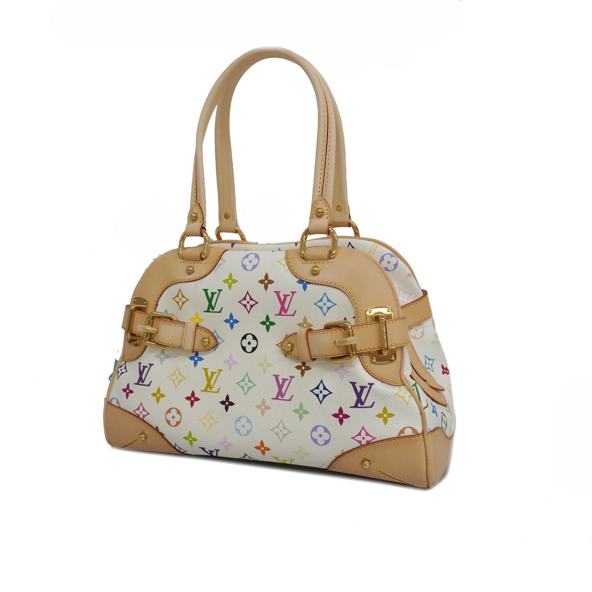 Louis Vuitton Claudia Shoulder Bag White Multicolor Monogram