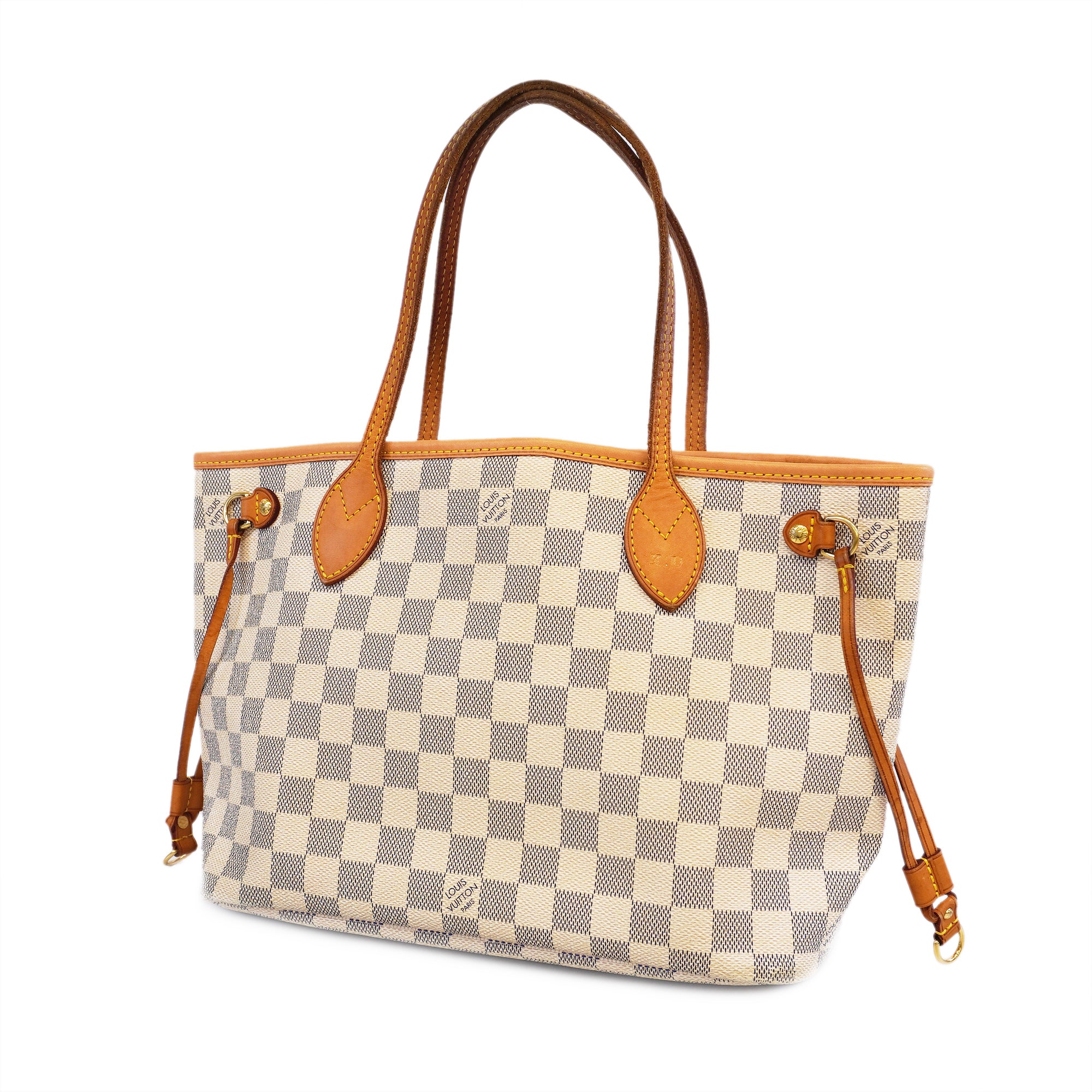 Louis Vuitton Bag Women Damier Azur Neverfull Pm Handbag Tote