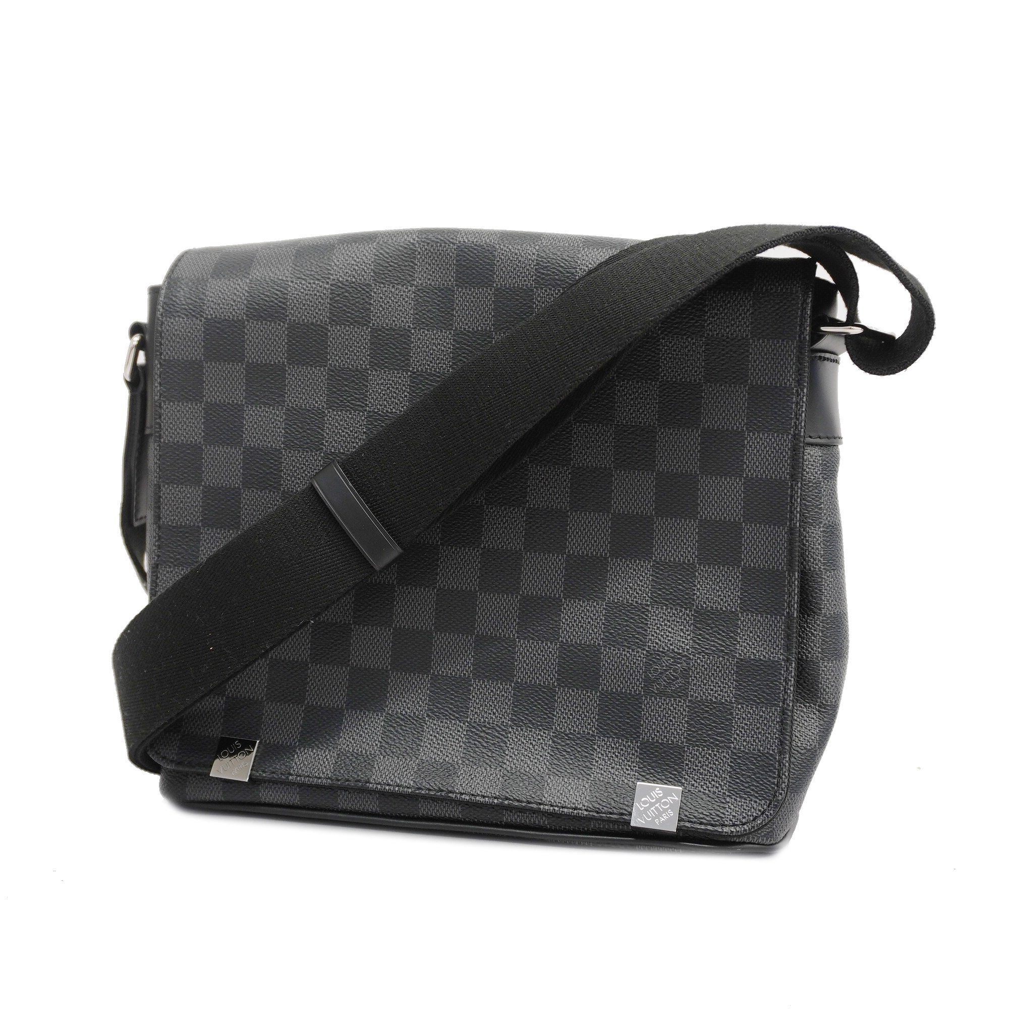 LOUIS VUITTON Shoulder Bag N41028 District PM Damier Grafitto Canvas B –