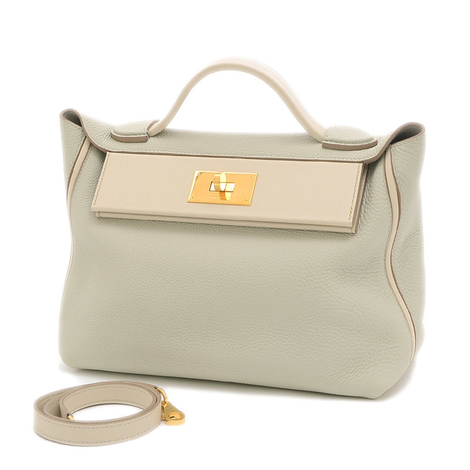 Hermes Sac 24/24 Van Quatre 29 Togo/Swift Pearl Gray/Beton Handbag in 2023