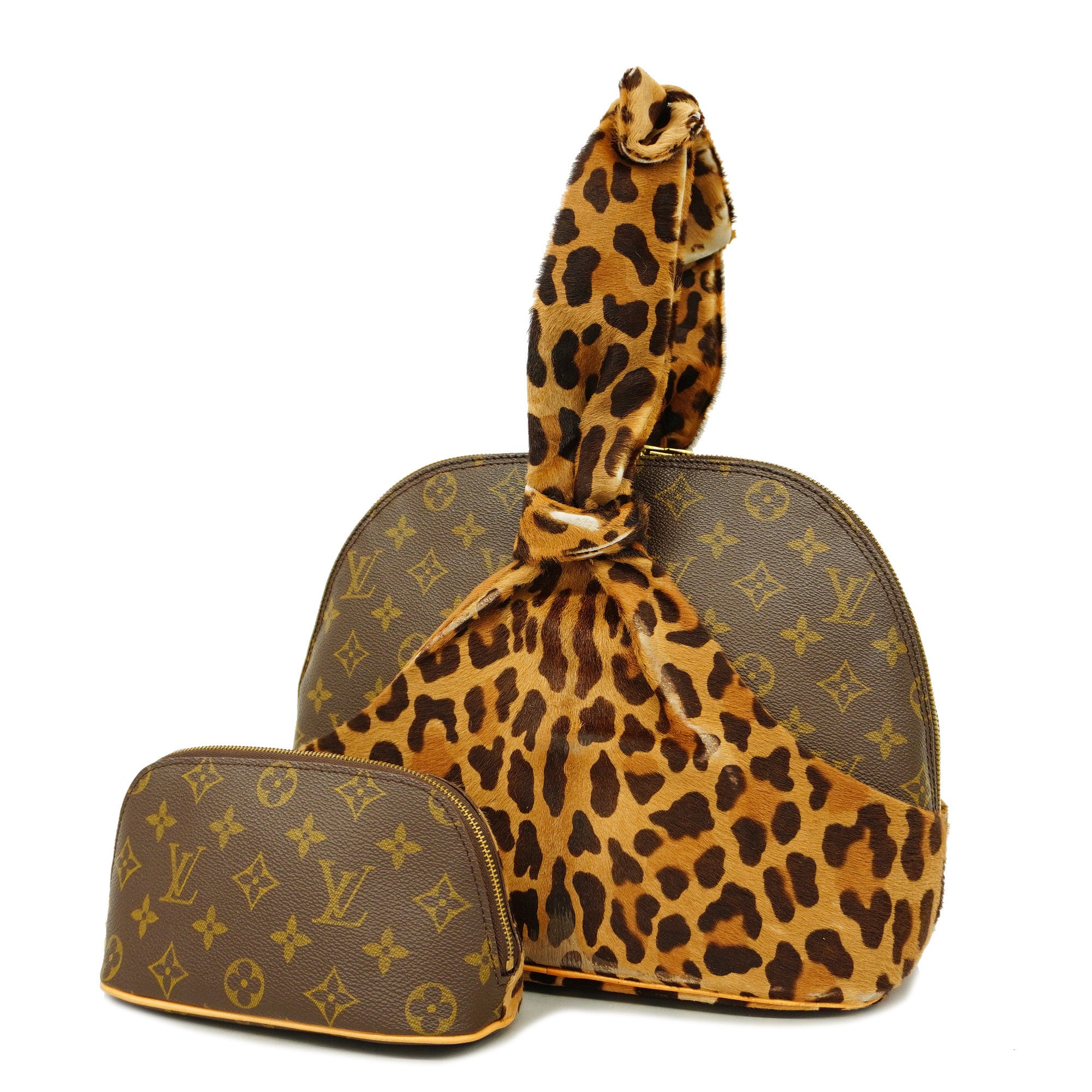 Louis Vuitton Alma Handbag Azzedine Alaia Monogram Leopard Bag M99032