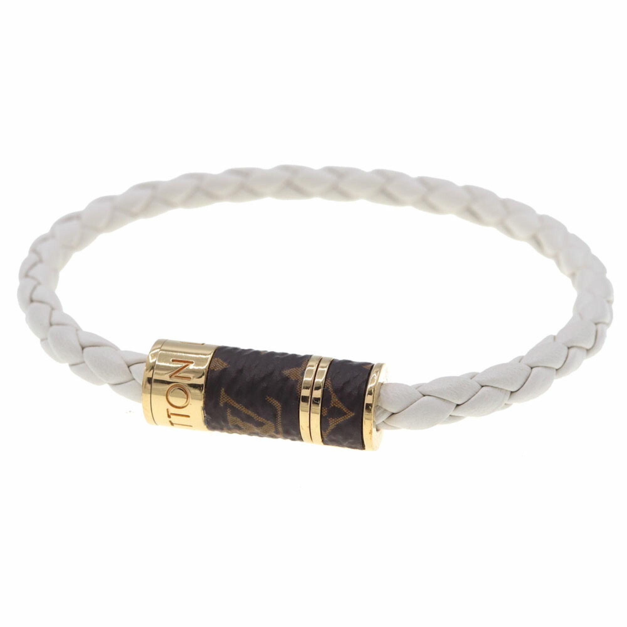 Louis Vuitton braid it bracelet white brassle