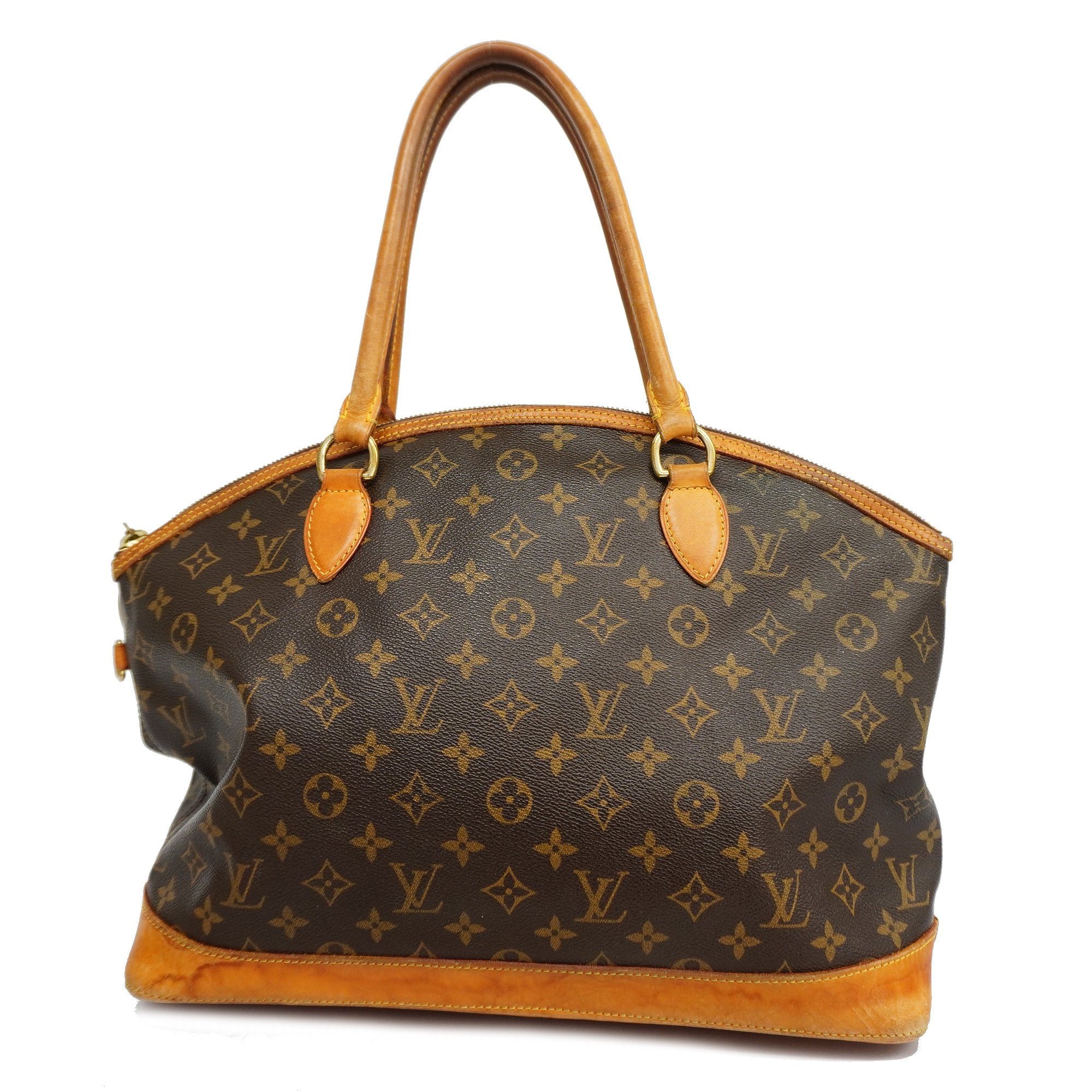 LOUIS VUITTON Lockit Horizontal Monogram Canvas Tote Bag Brown