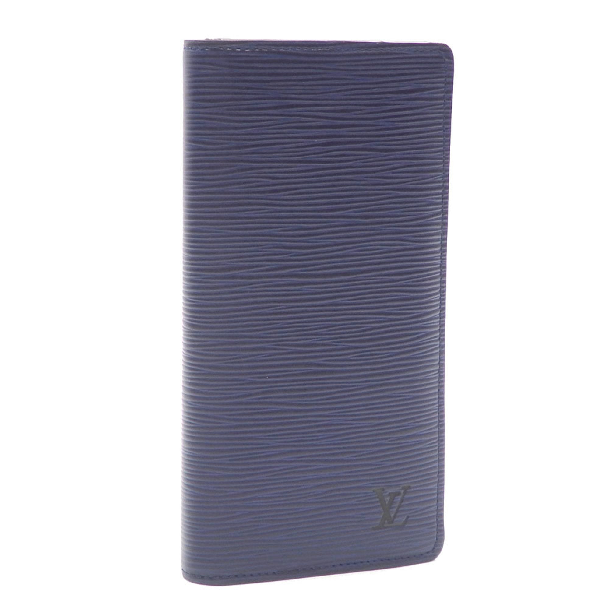 Louis Vuitton Portefeuille Brazza Navy Leather Wallet (Pre-Owned)
