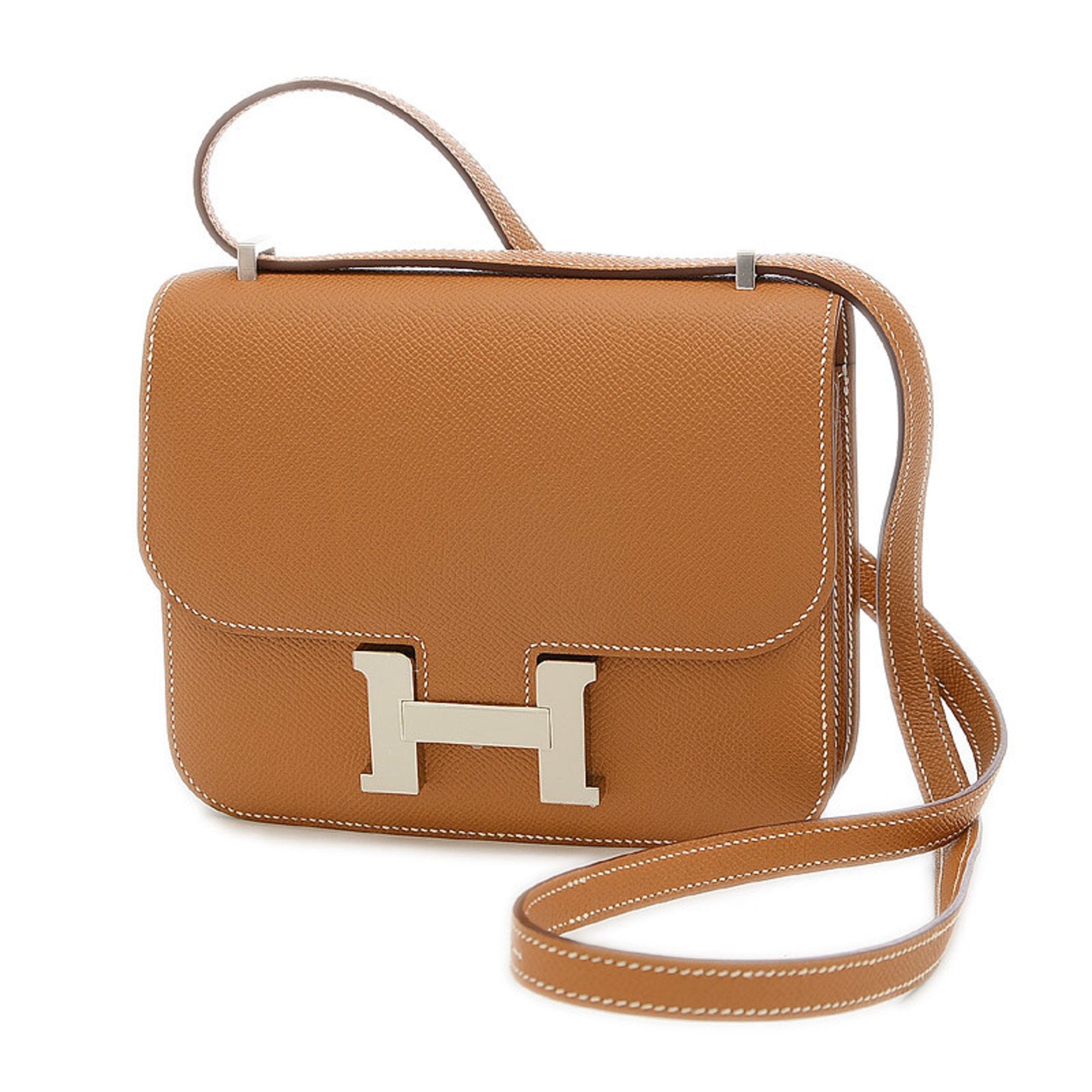 Hermes Mini Kelly II Epsom Gold SHW Stamp U