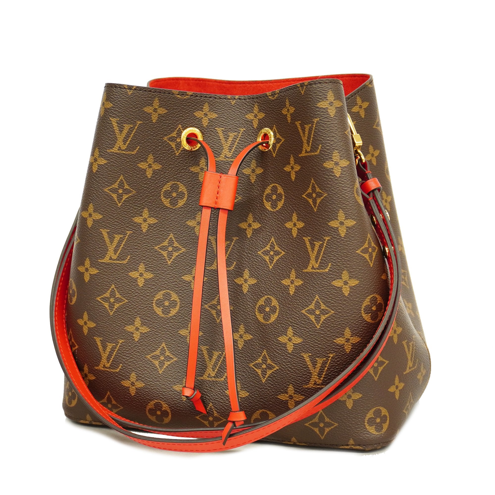 Used Brown Louis Vuitton Authentic Vintage Monogram NeoNoe Bucket