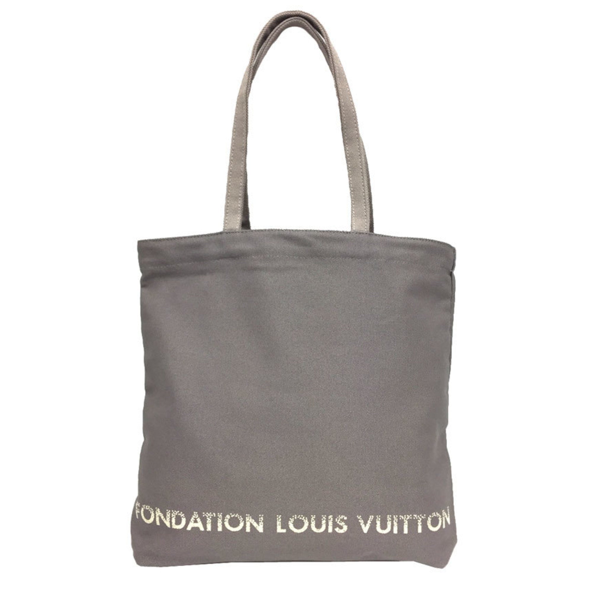 Fondation Louis Vuitton Fondation Louis Vuitton Canvas Tote Bag (White/Grey)