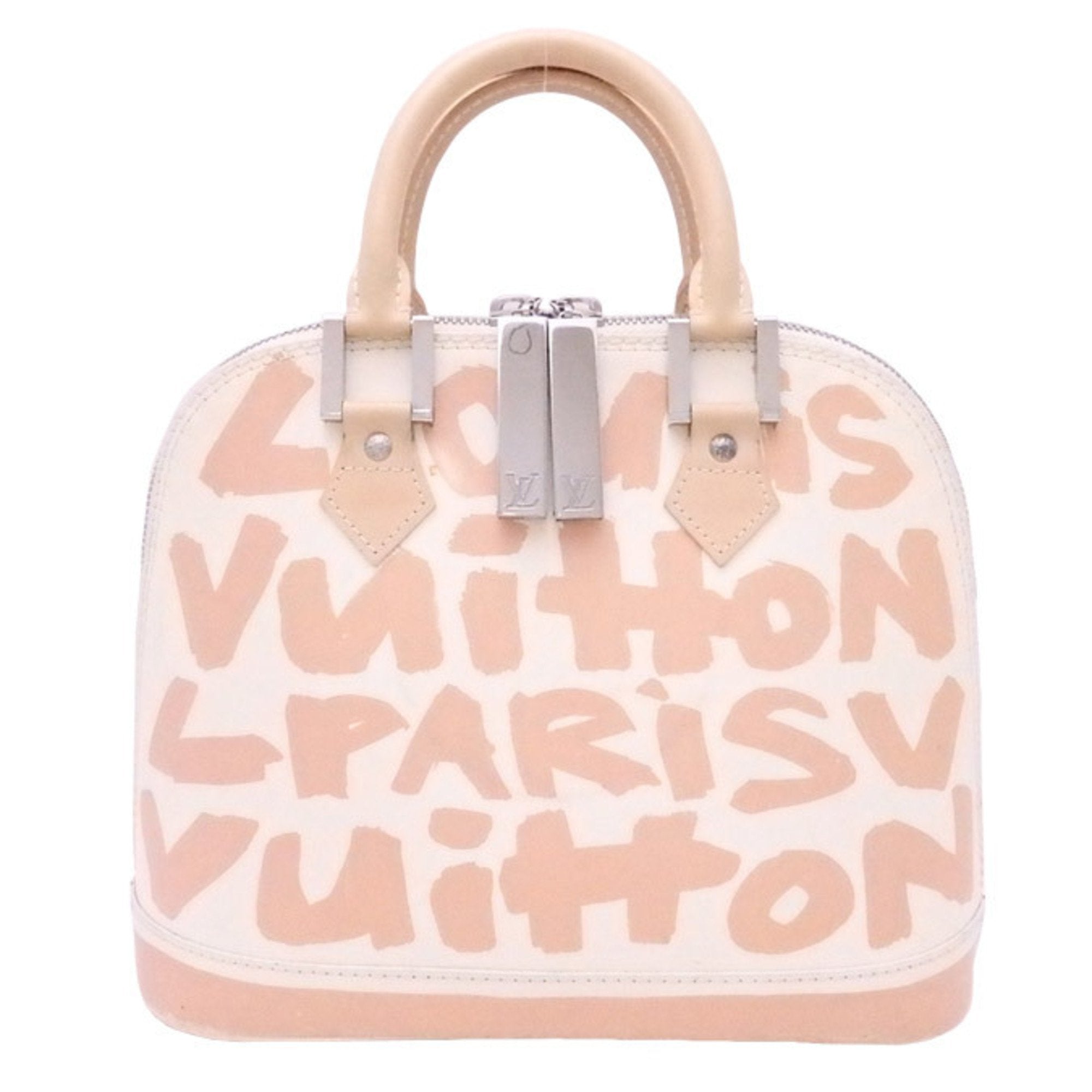 Louis Vuitton Vintage Pink Graffiti Alma Shoulder Bag MM Beige/White  Leather