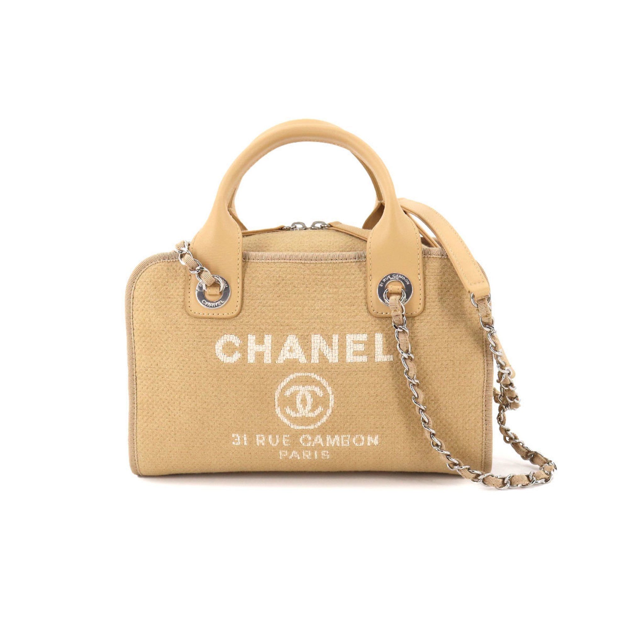 Chanel Deauville Bowling Chain Shoulder Tote Bag