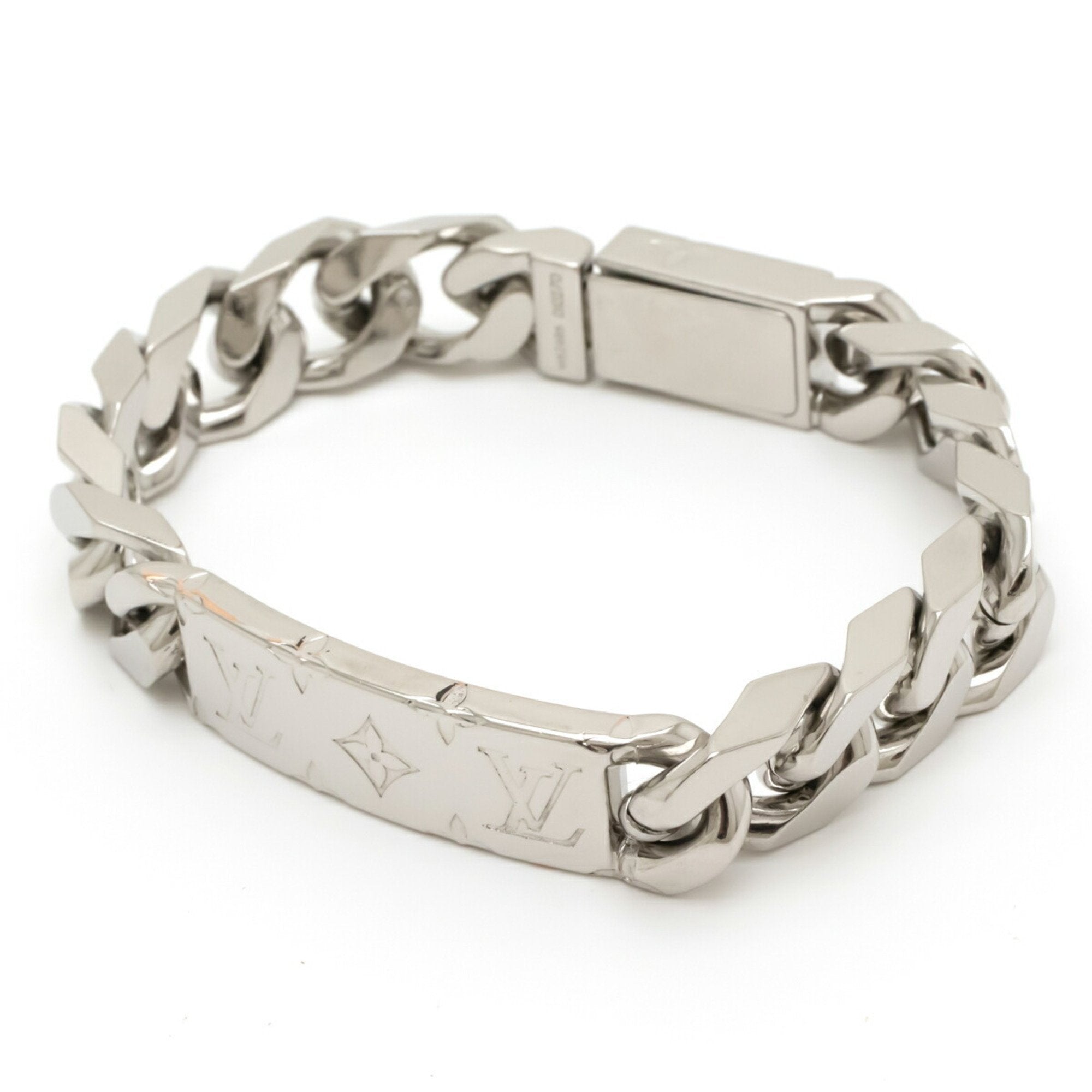 LOUIS VUITTON Bracelet LV Chain Links Monogram M68274 Silver Metal