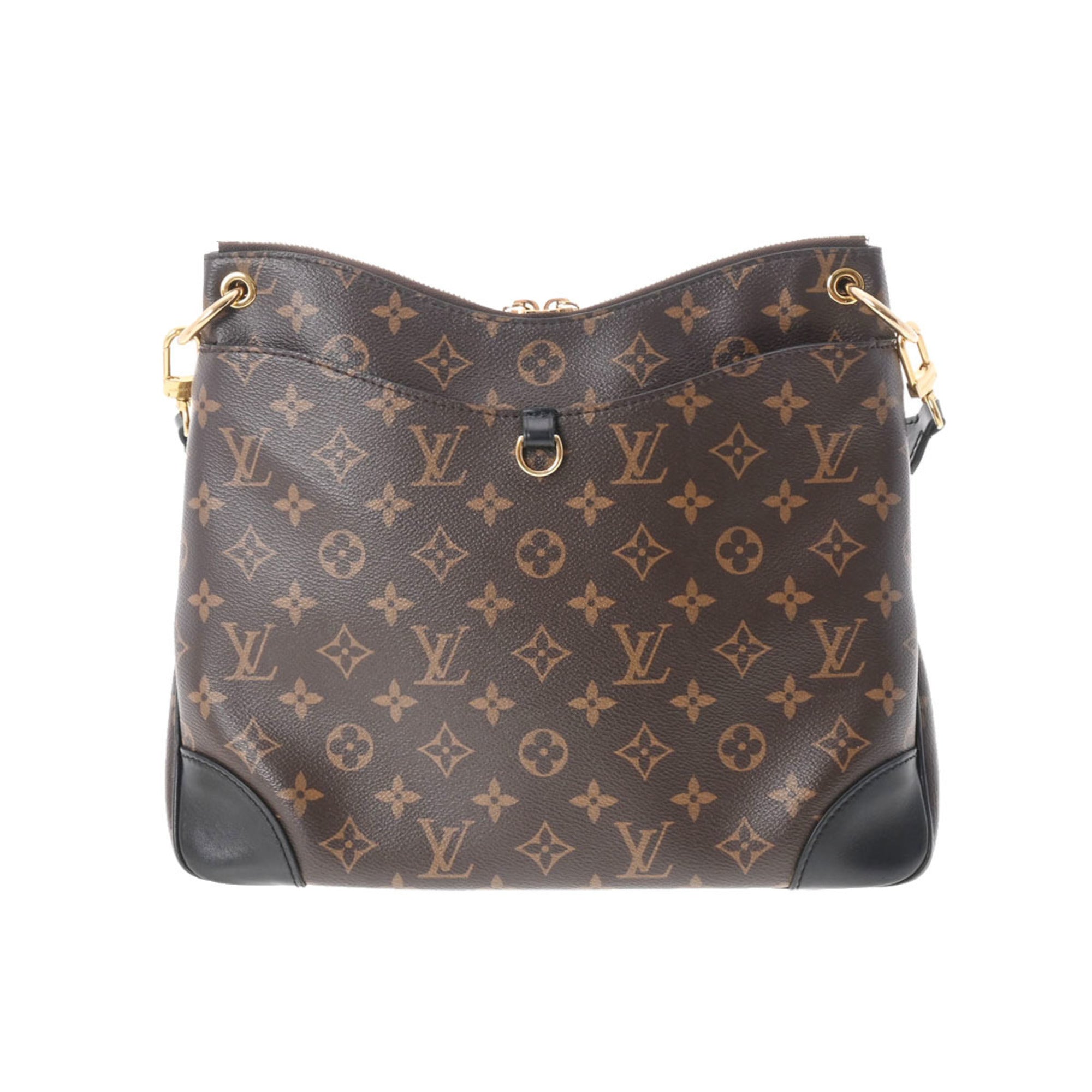 LOUIS VUITTON Odeon NM MM Monogram Canvas Shoulder Bag Black/Brown