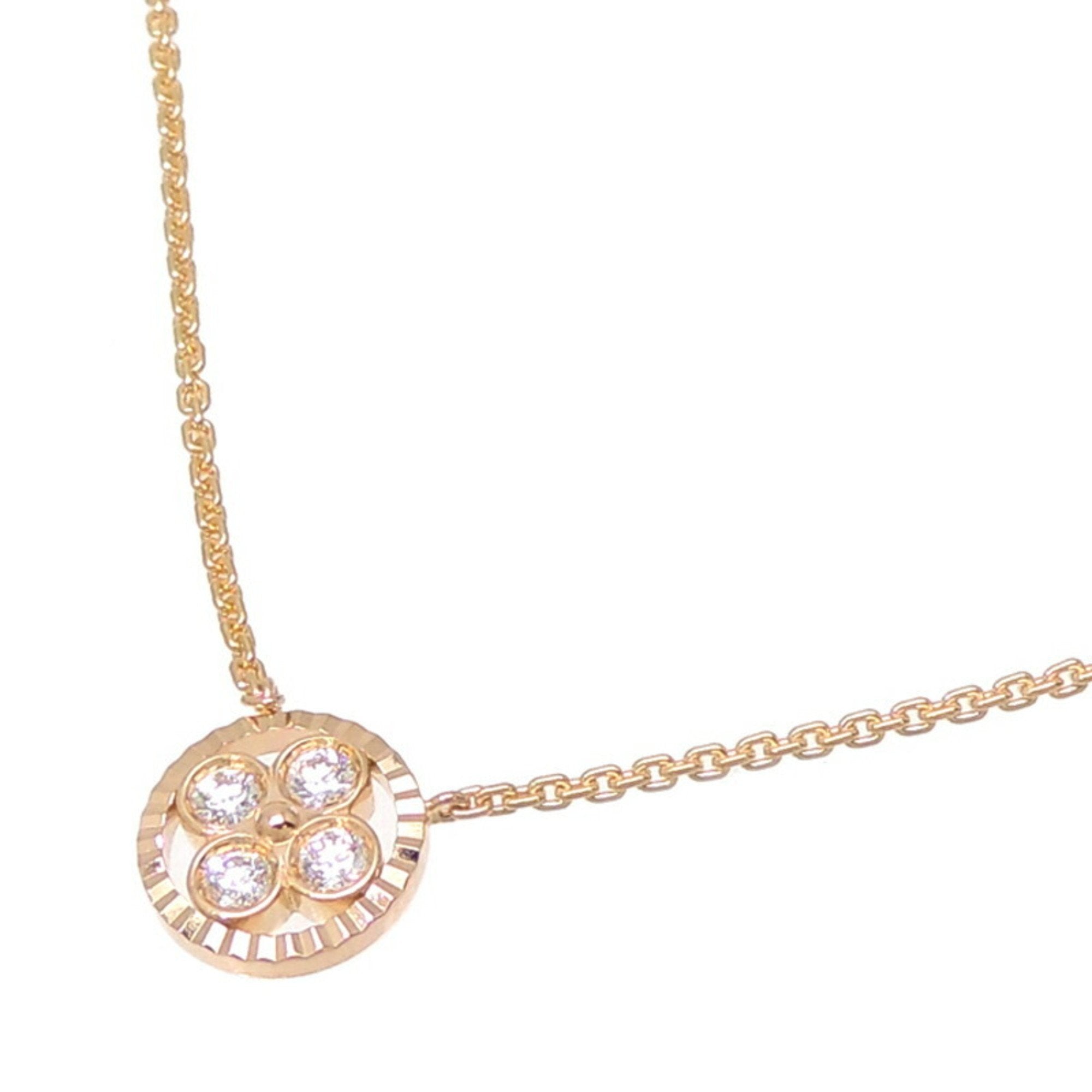 Louis Vuitton Blossom BB Pendant Necklace 18K Rose Gold with Diamonds 