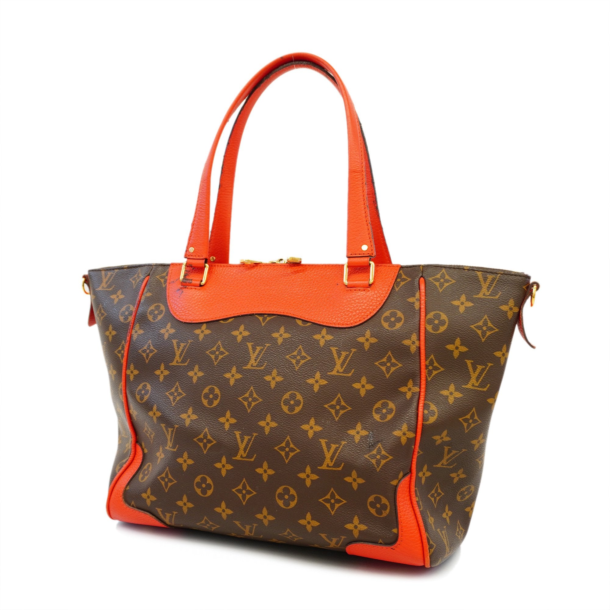 Louis Vuitton, Bags, Authenticlouis Vuitton Retiro Monogram Red Satchel  Duffle Crossbody Canvas