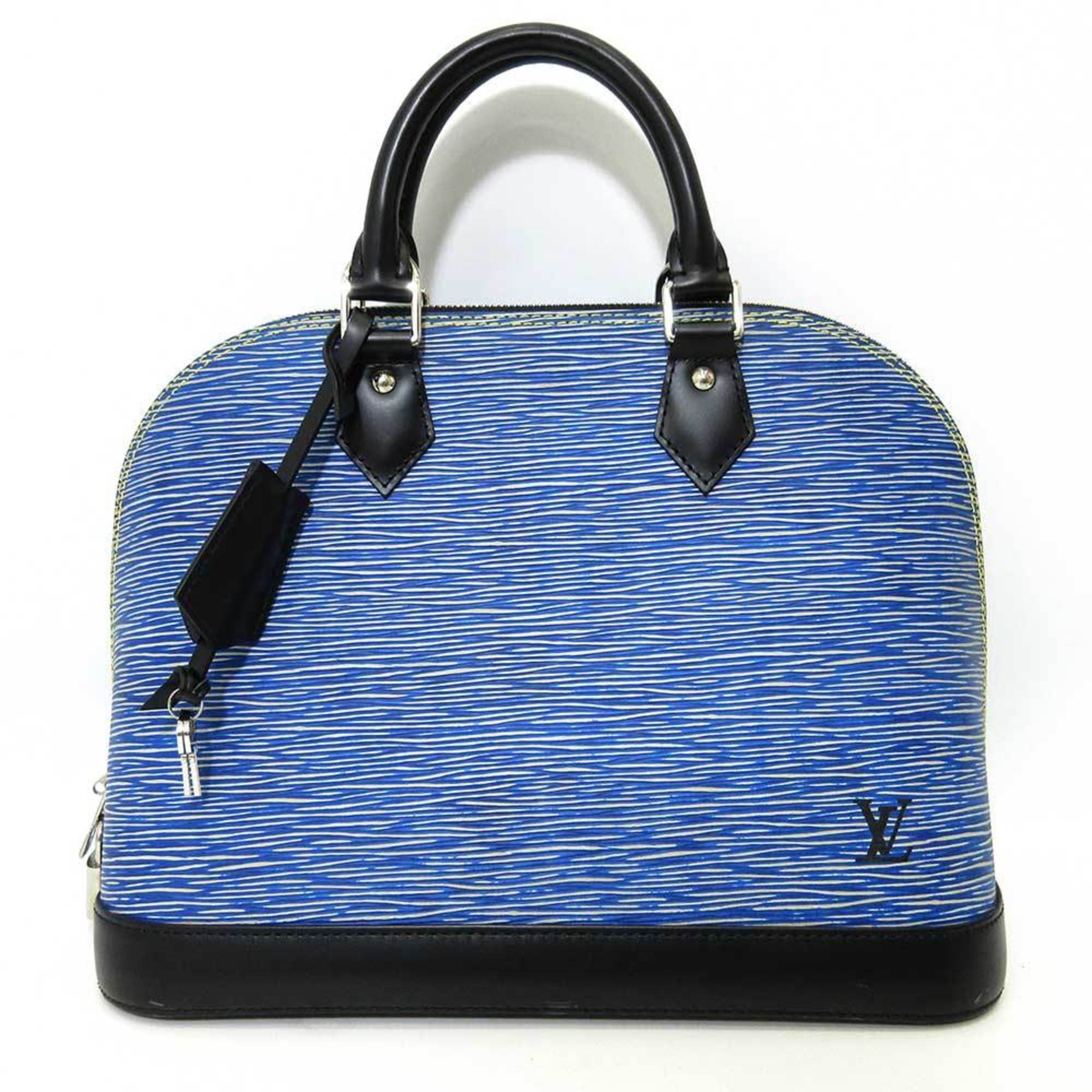 Louis Vuitton Monogram Alma BB Handbag M45042 Blue Red Leather Women's  LOUIS VUITTON