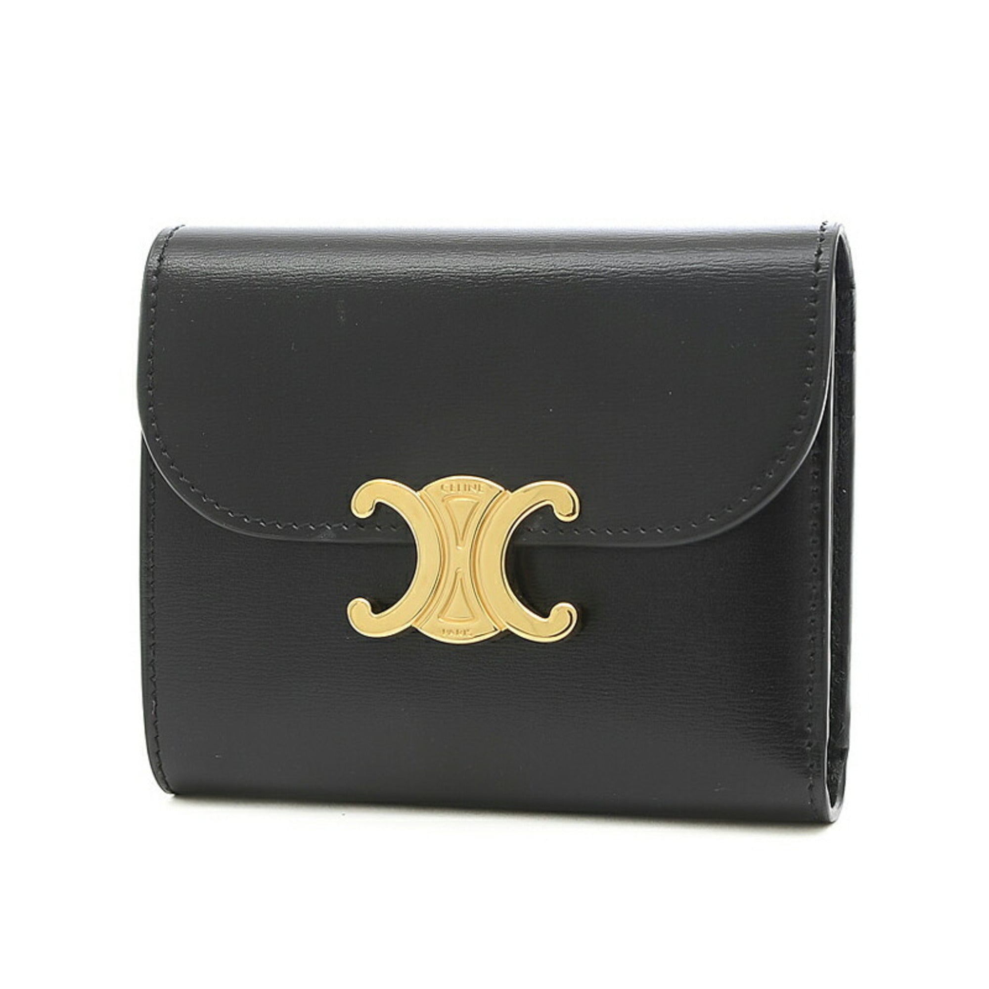 Shop CELINE Triomphe WALLET ON STRAP CUIR TRIOMPHE IN SHINY CALFSKIN TAN by  CHARIOTLONDON