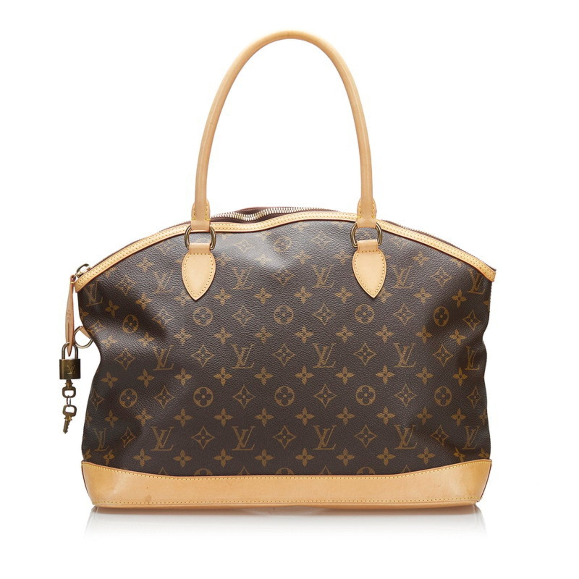 Brown Louis Vuitton Monogram Lockit Horizontal Tote Bag