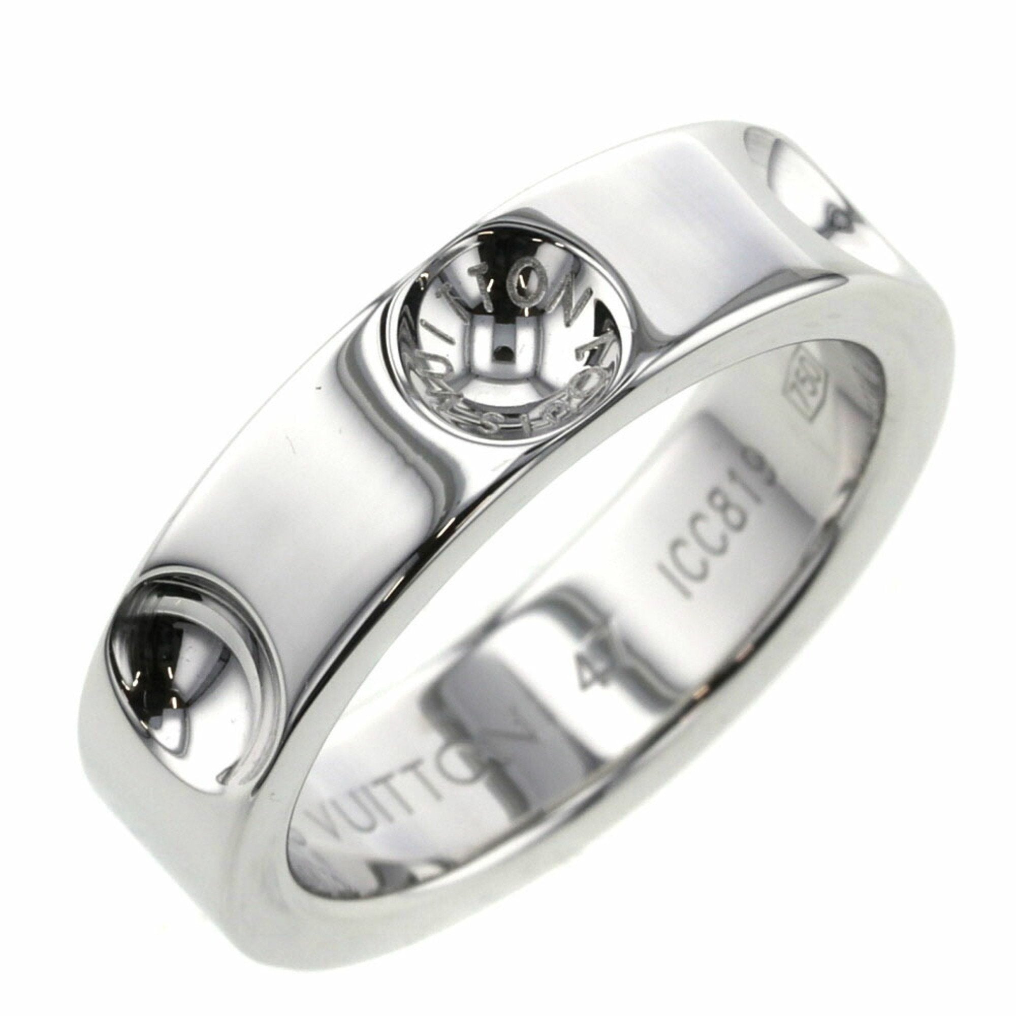 Louis Vuitton Bergen Plant LV Ring K18 WhiteGold Ring 750 Ring WG Women