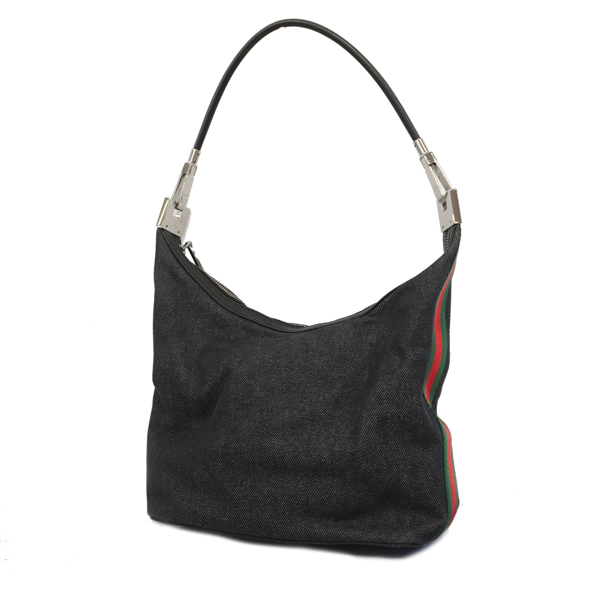 Gucci Shoulder Bag Sherry 01234 Denim Black