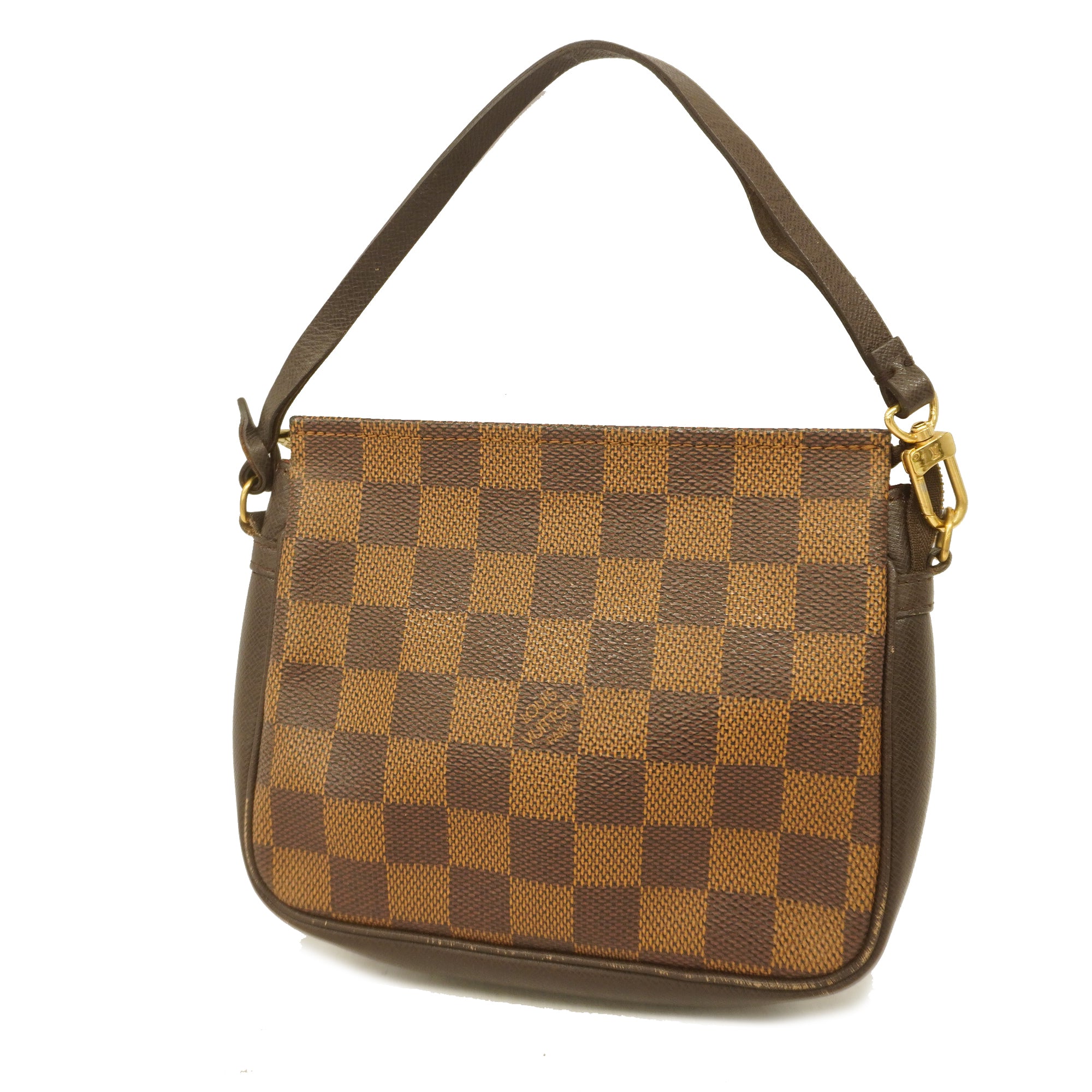 LOUIS VUITTON Trousse Makeup Used Handbag Pouch Damier N51982 Vintage #AG821