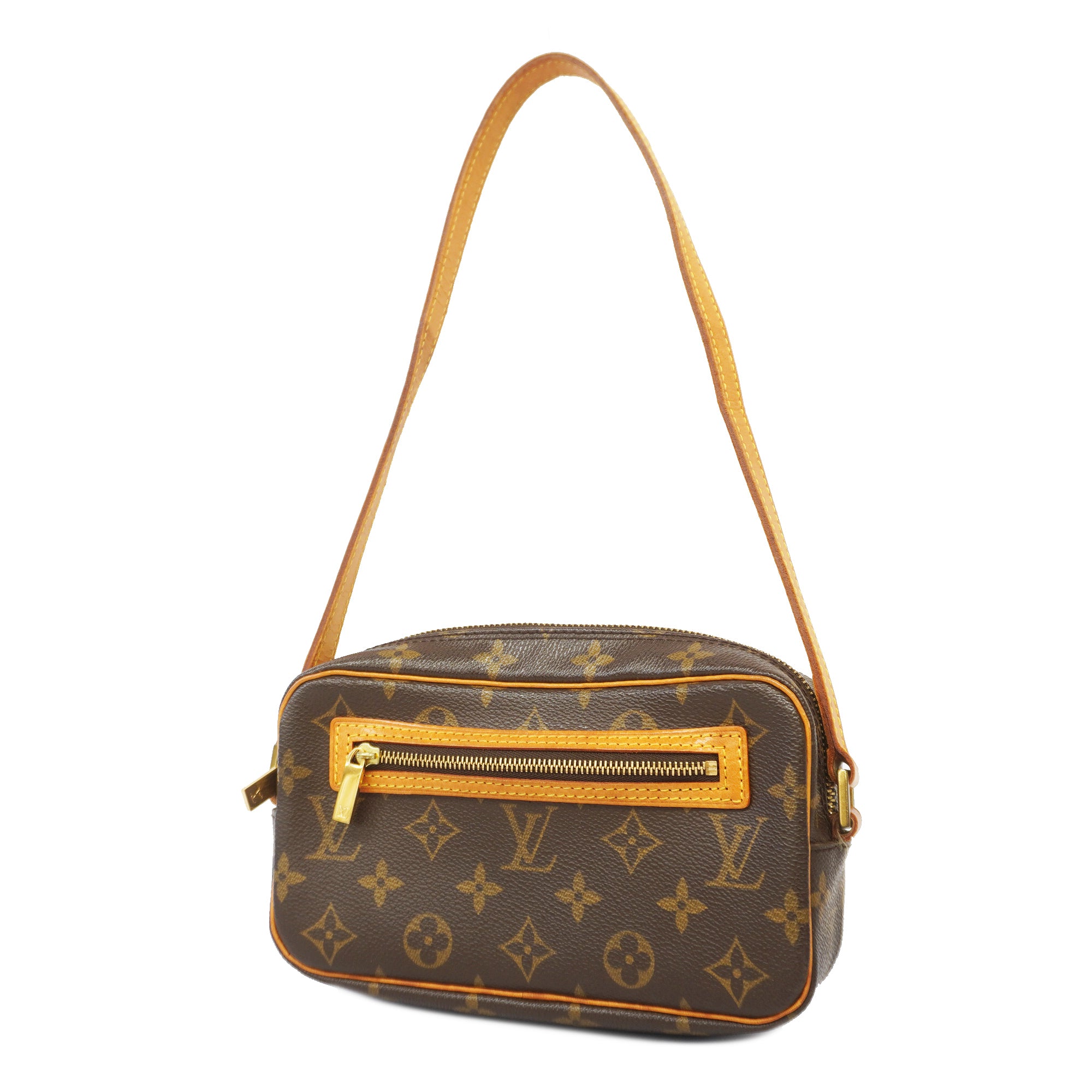 Auth Louis Vuitton Monogram Pochette Shite M51183 Women's Shoulder