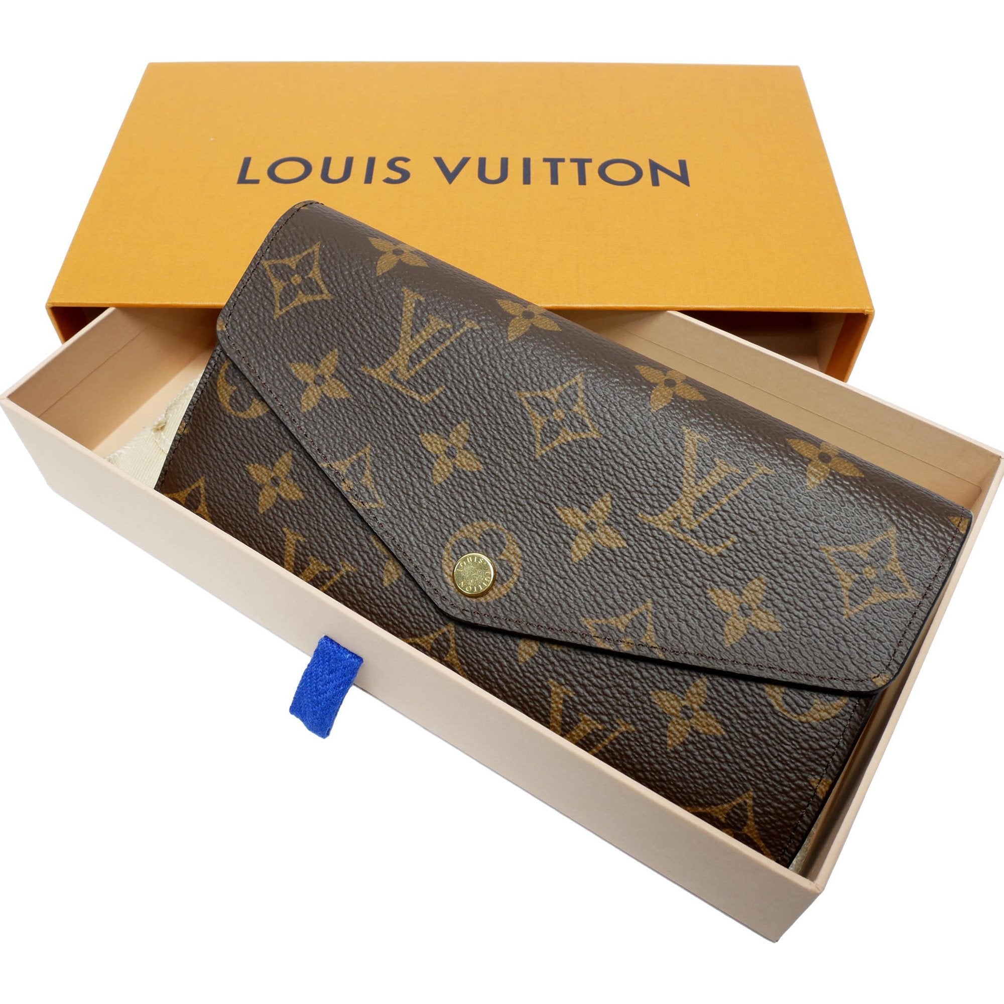 Louis Vuitton Monogram Sarah Long Wallet Brown