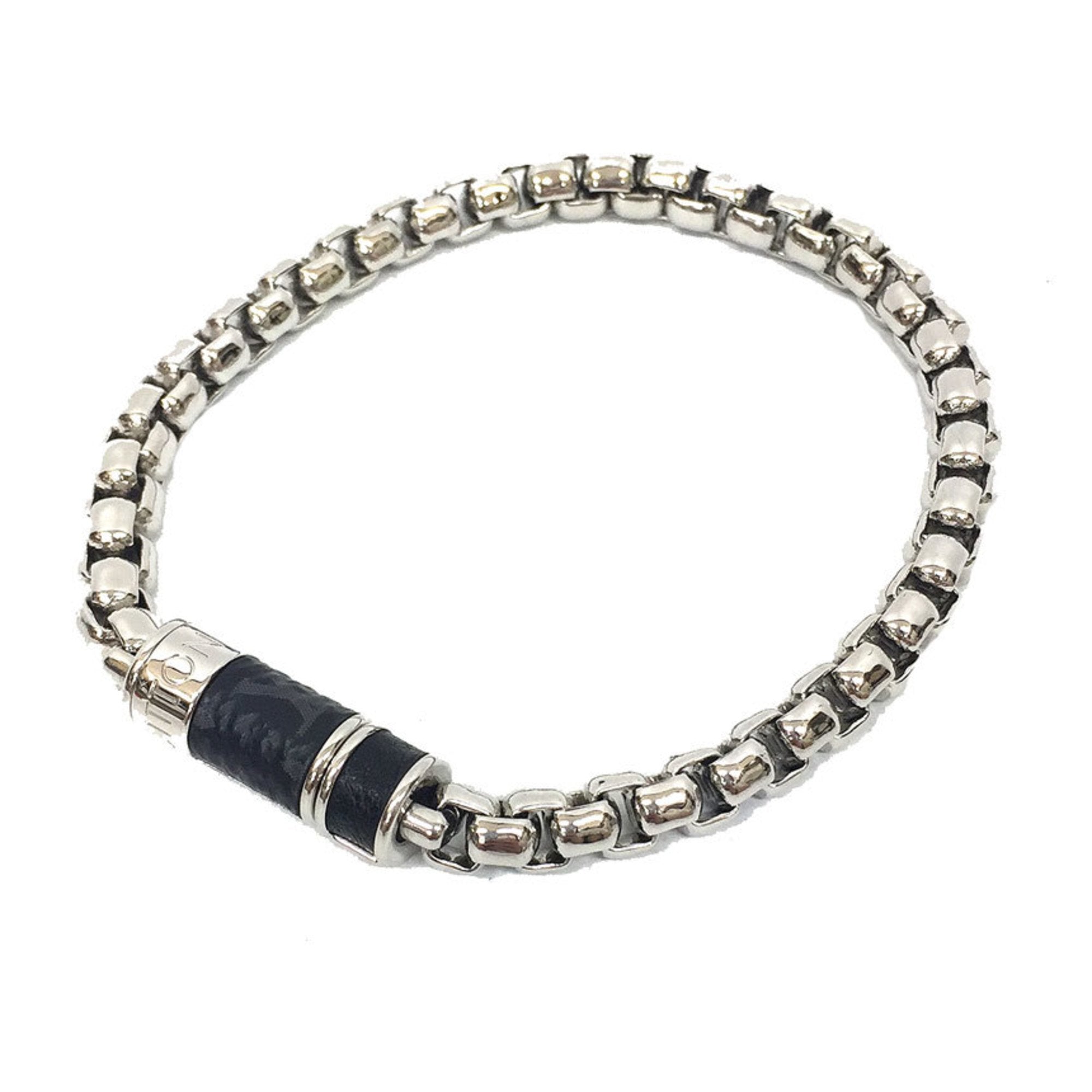 LOUIS VUITTON Monogram Chain Bracelet M Silver 1202442
