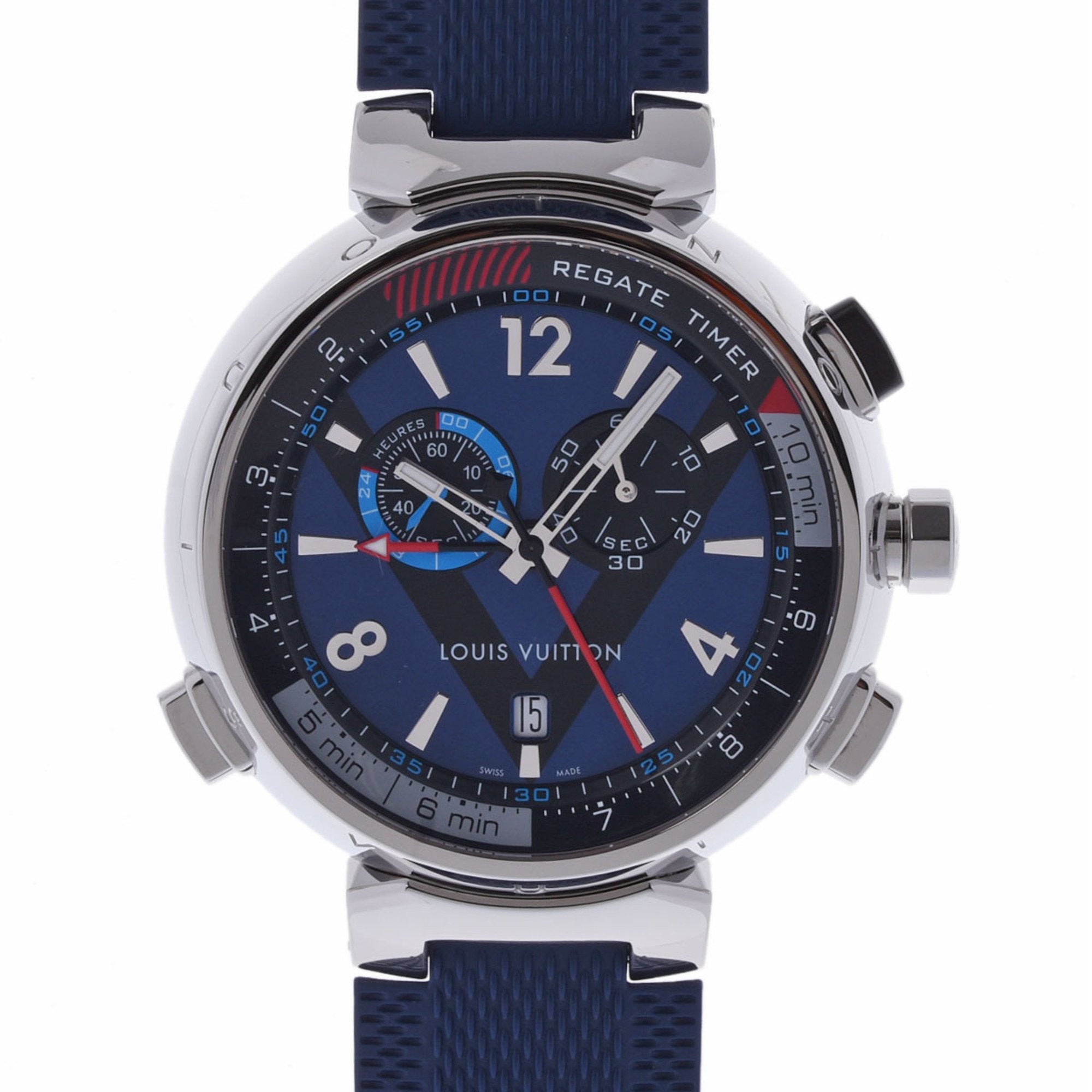 Louis Vuitton Tambour Regatta Navy Q102D 44mm Watch