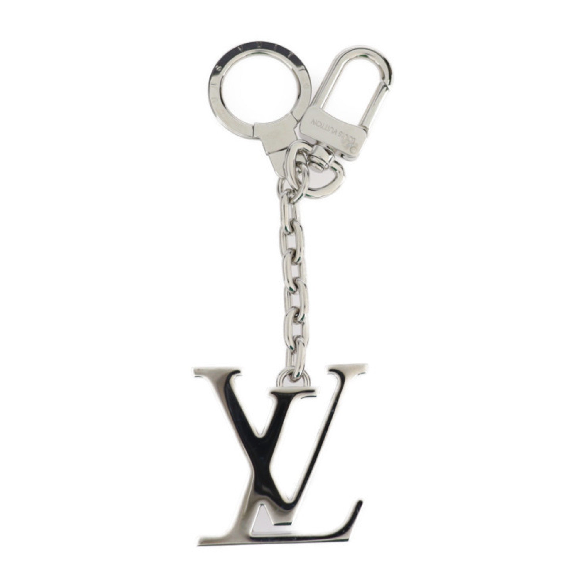 Louis Vuitton Keychain Portocre Initial Lv Signature Keyring Bag Charm Logo  Metal Silver M65071 Men Auction