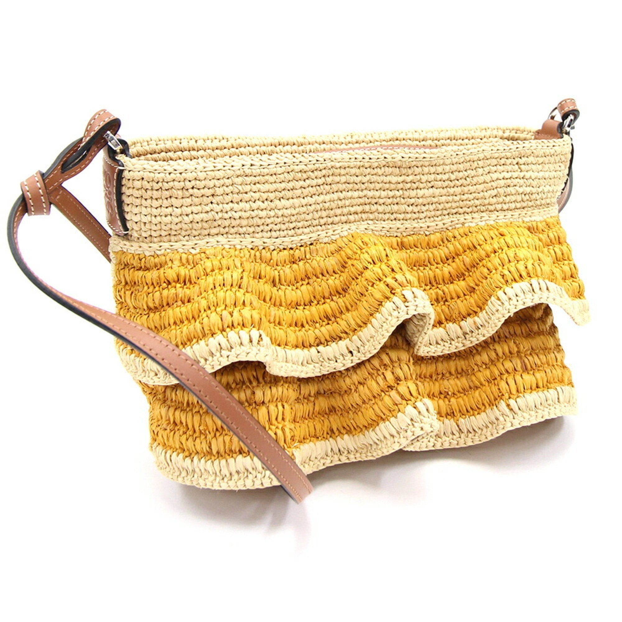 Loewe, Bags, Loewe Pochette Raffia In Yellow