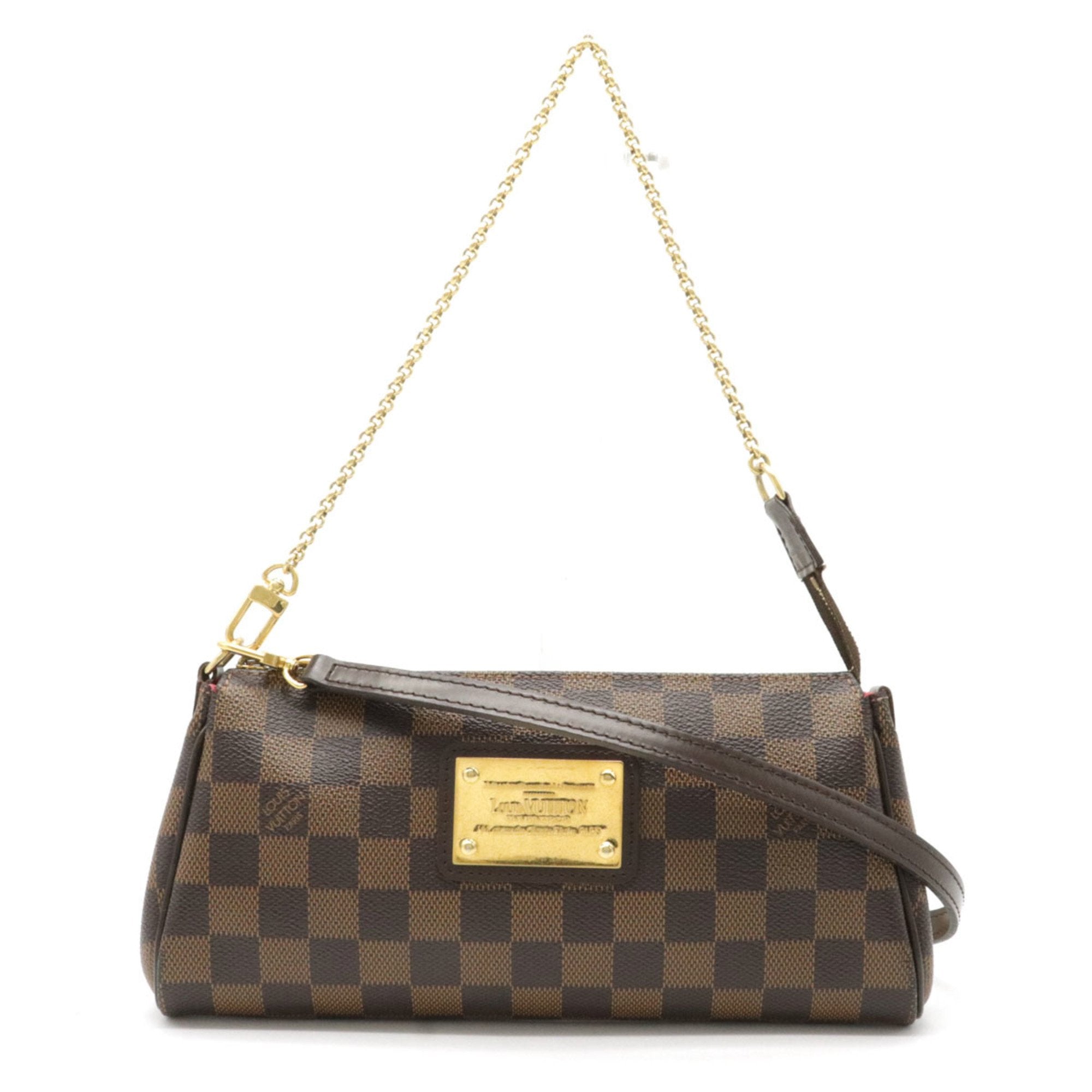 LOUIS VUITTON LV Eva Chain shoulder Clutch Crossbody Bag N55213 Damier  Ebene