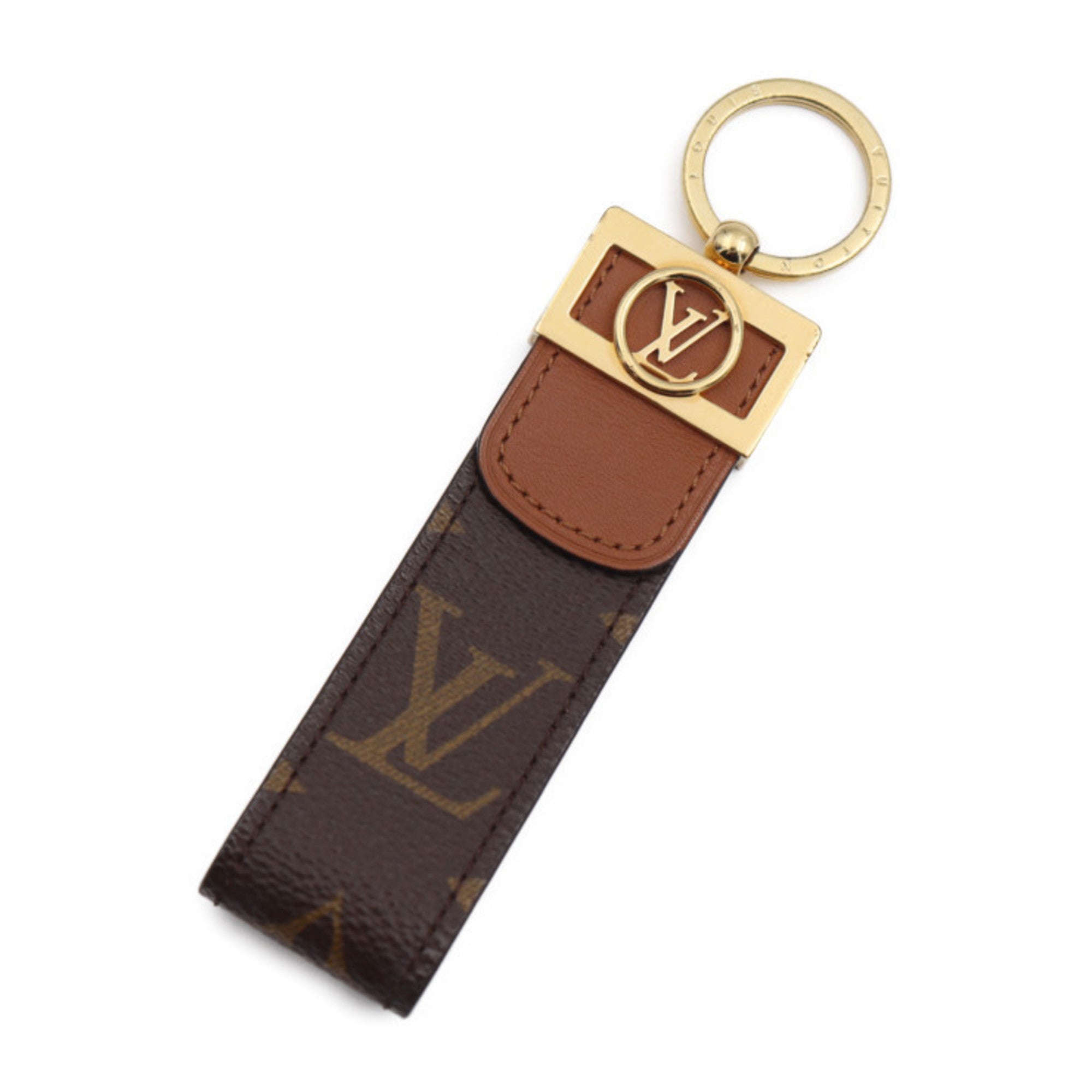 Louis Vuitton Dragonne Key Holder Brown Leather & Metal