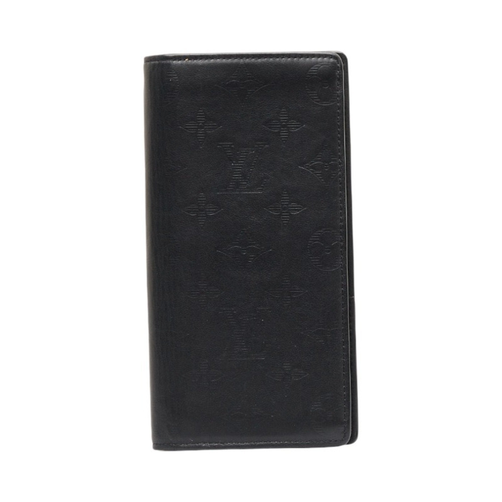 Preloved LOUIS VUITTON Black Monogram Brazza Bifold Long Wallet