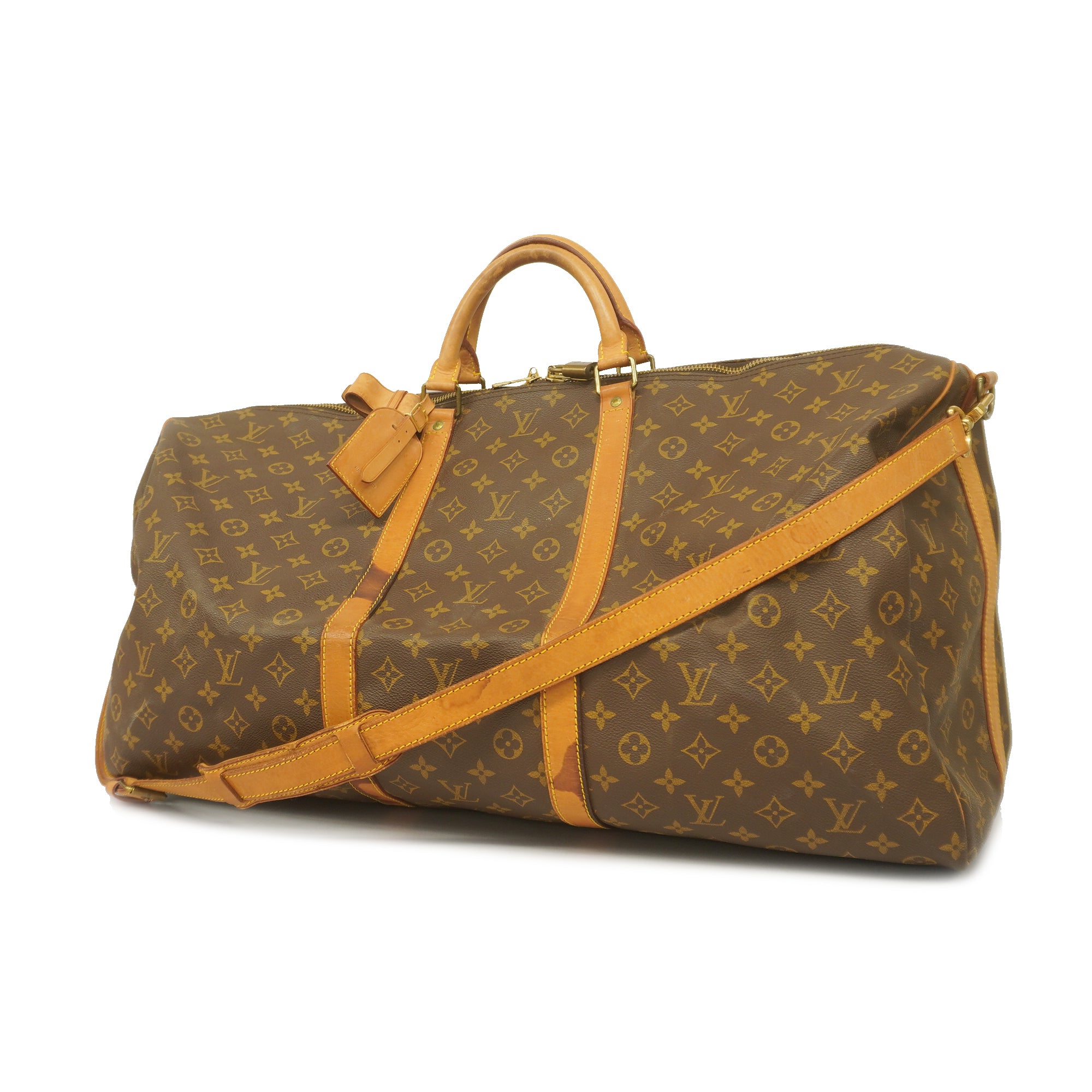 Louis Vuitton Monogram Keepall Bandouliere 60 Boston Duffle Bag with Strap