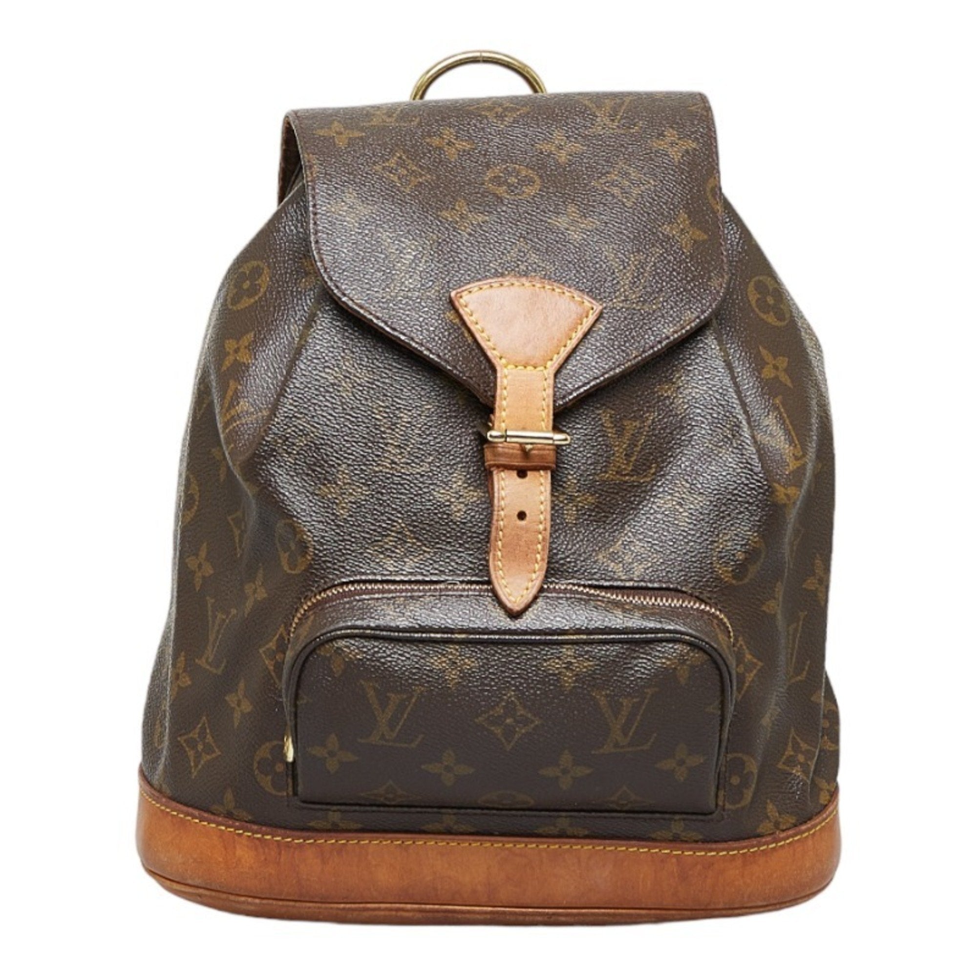 Louis Vuitton Monogram Montsuri MM Rucksack Backpack M51136 Brown PVC  Leather Ladies LOUIS VUITTON