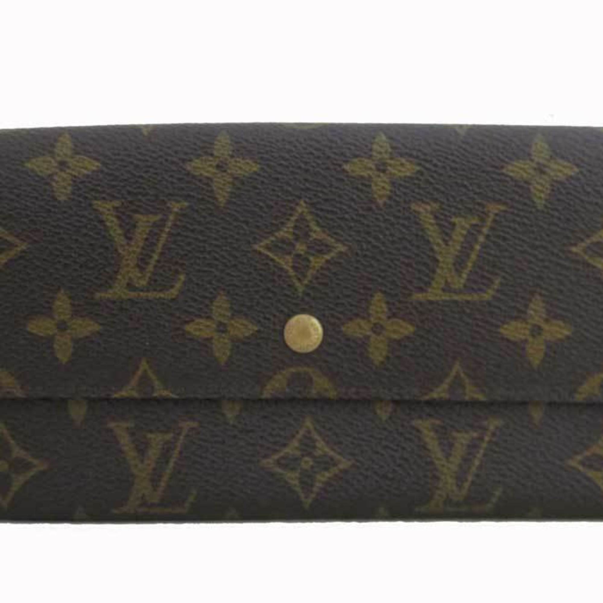 LOUIS VUITTON Sarah Monogram Canvas Wallet Brown